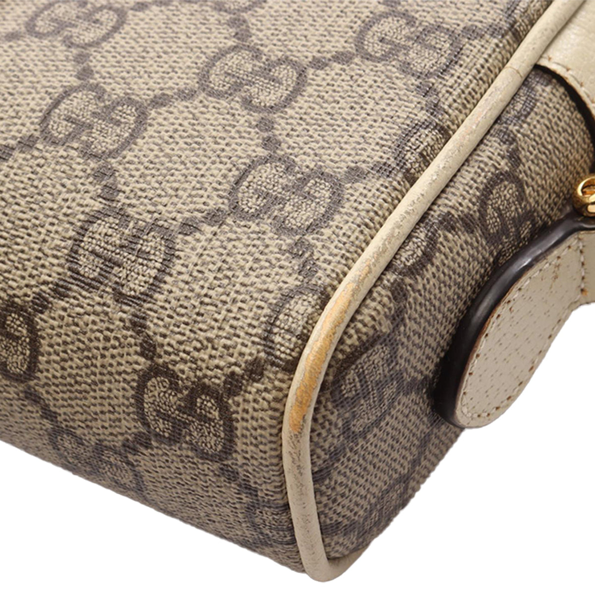 Gucci Mini GG Supreme Web Ophidia Crossbody — Beige