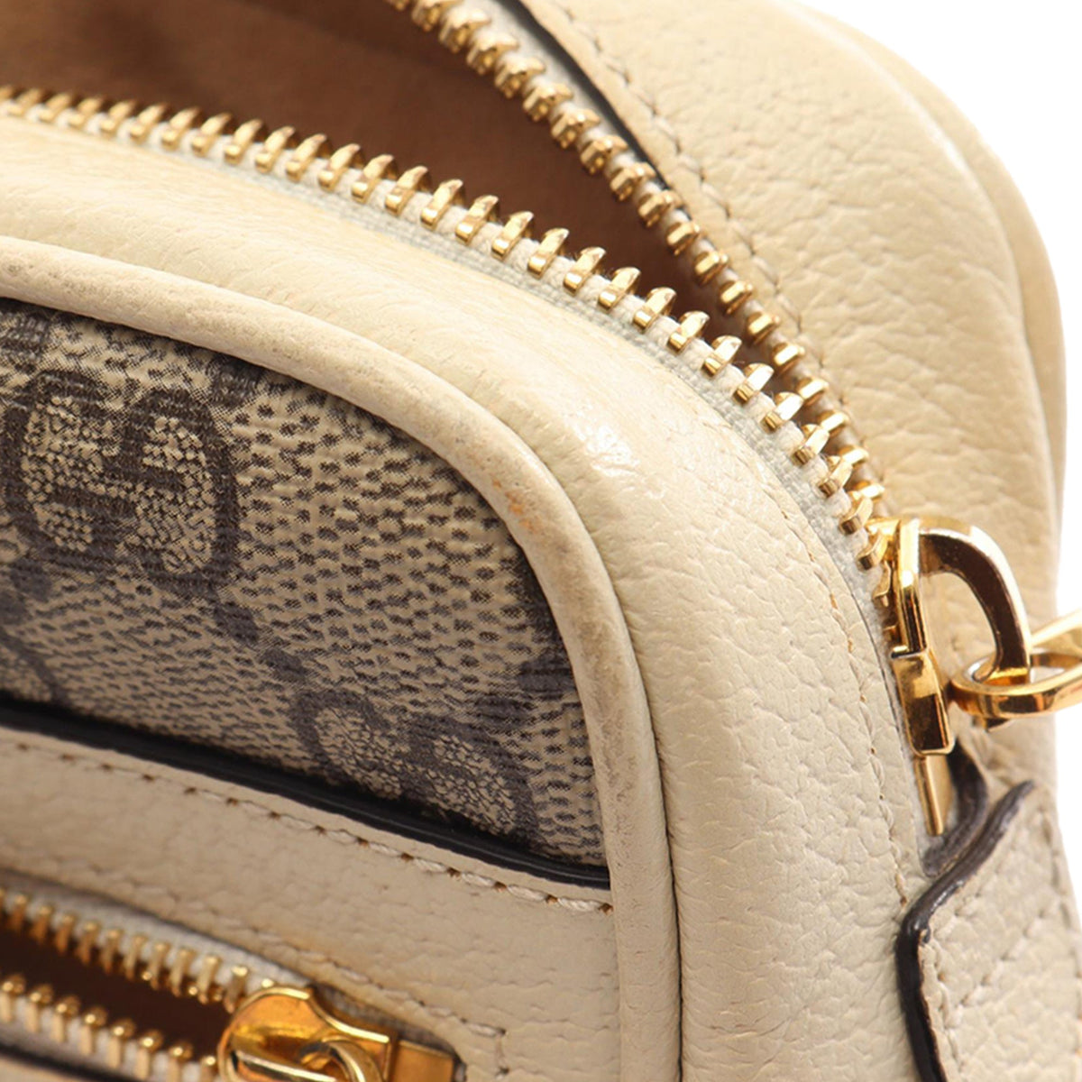 Gucci Mini GG Supreme Web Ophidia Crossbody — Beige
