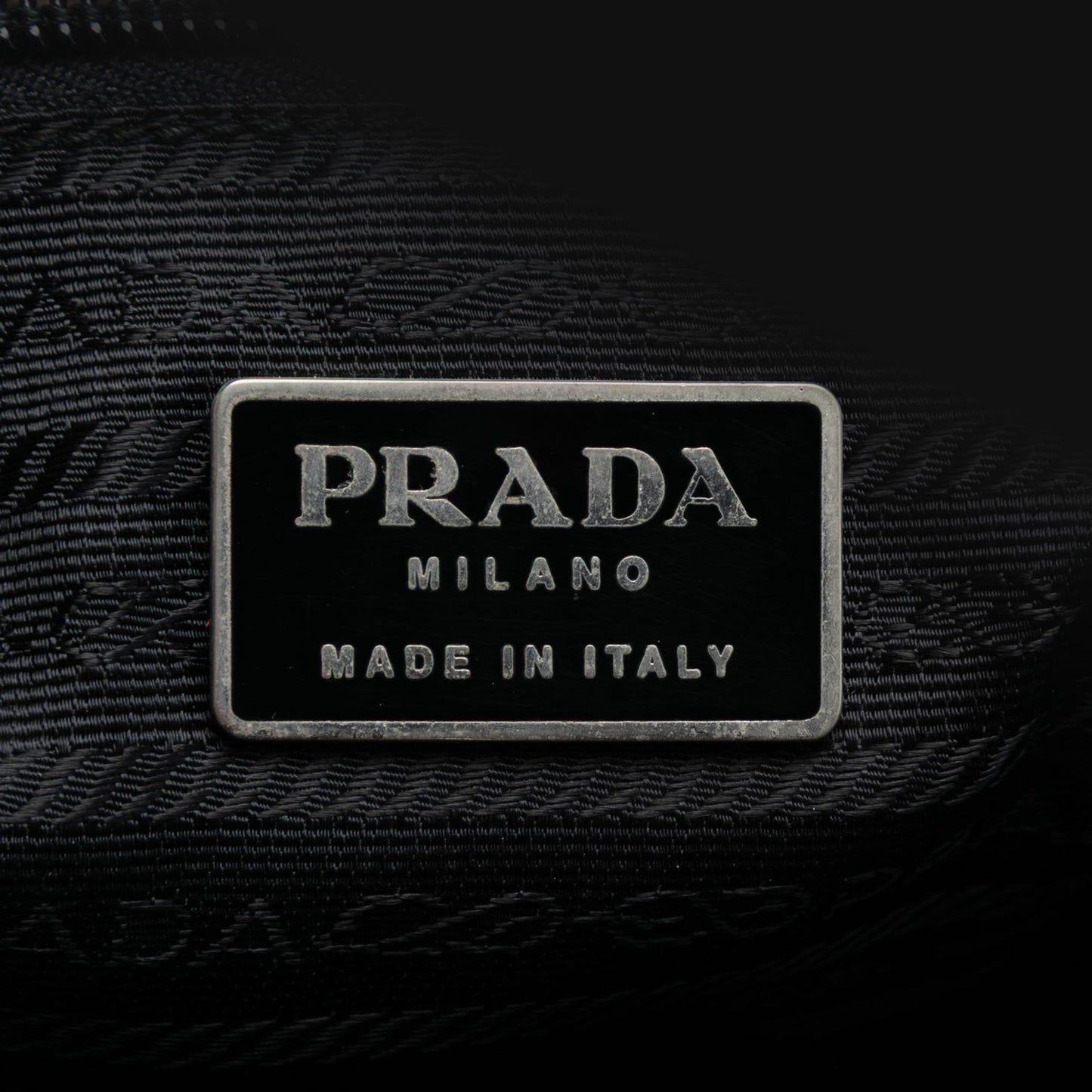 Prada Tessuto Metal Handle Bag