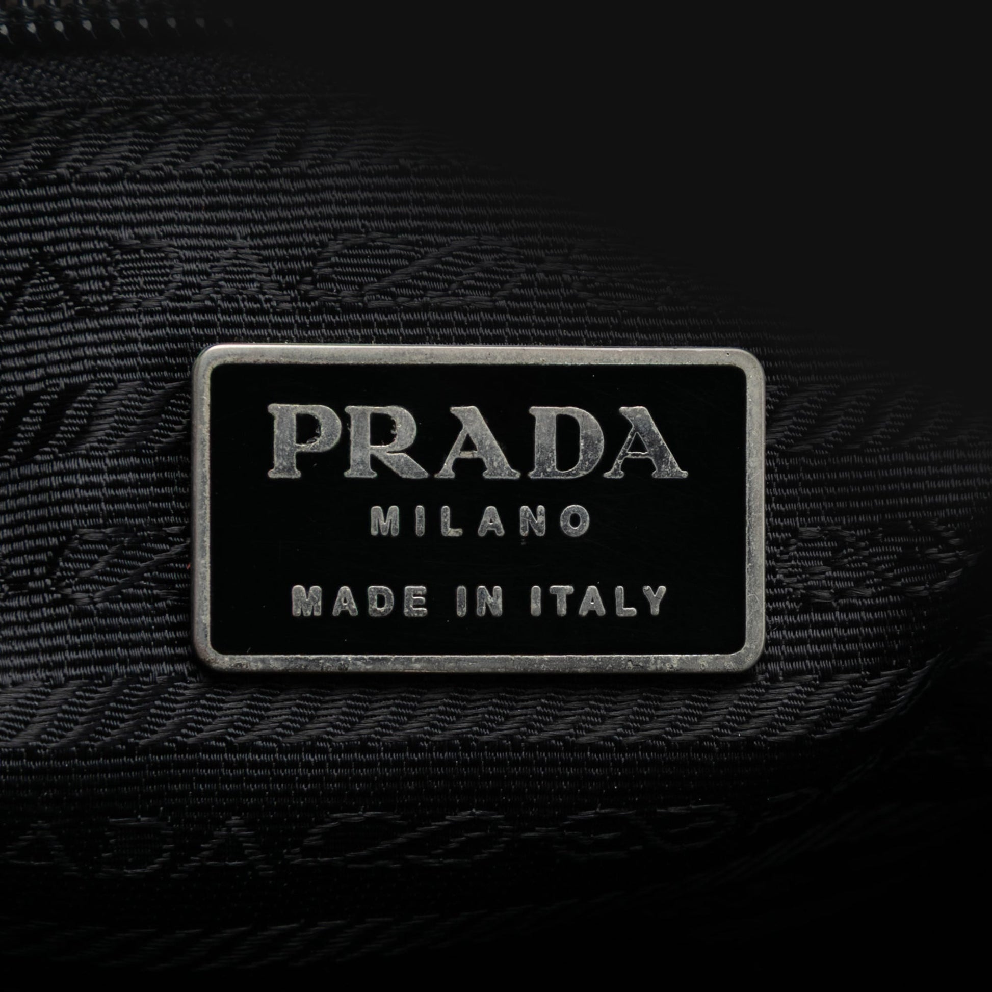 Prada Tessuto Metal Handle Bag