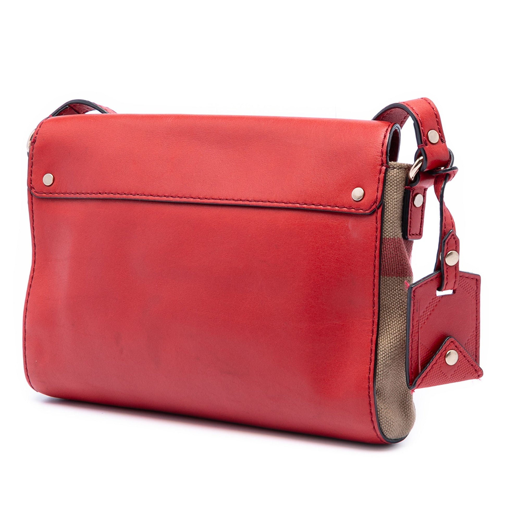 Burberry Leather and House Check Canvas Henham Crossbody