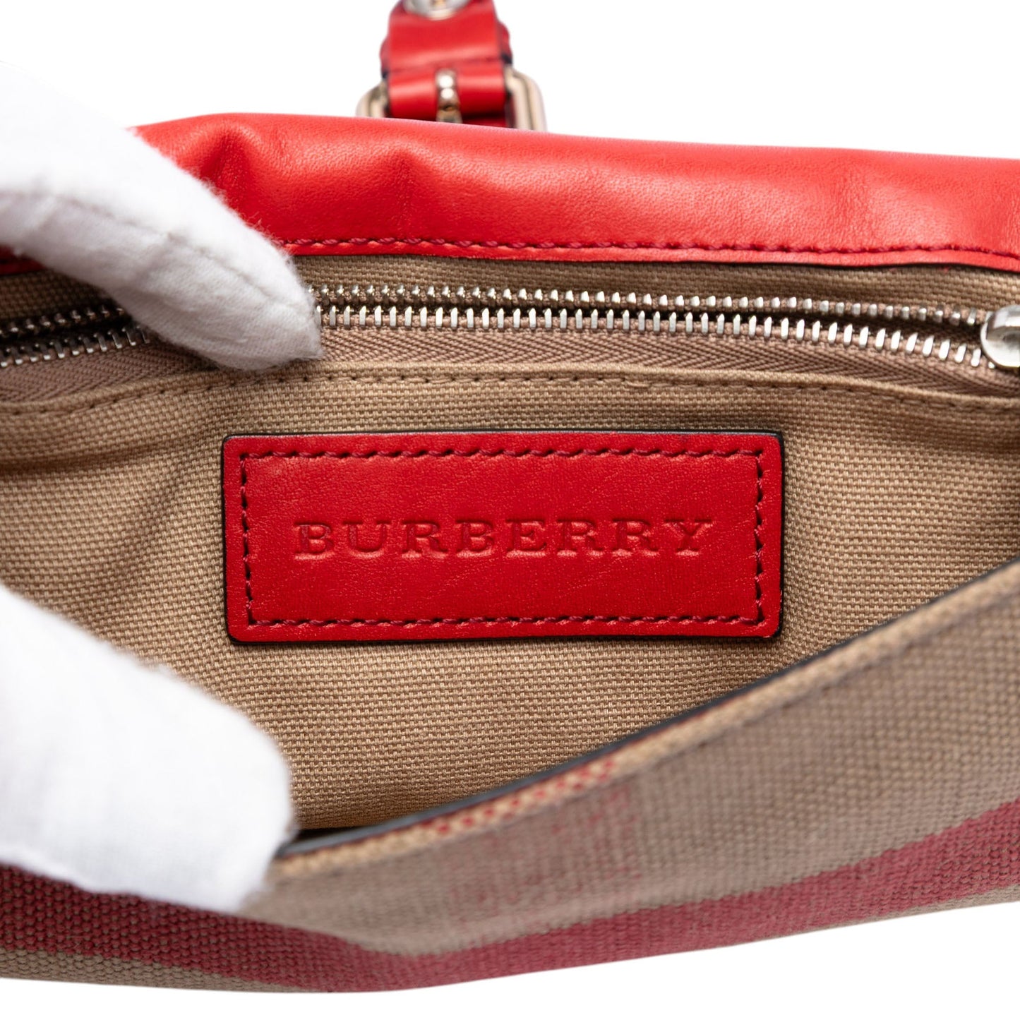 Burberry Leather and House Check Canvas Henham Crossbody