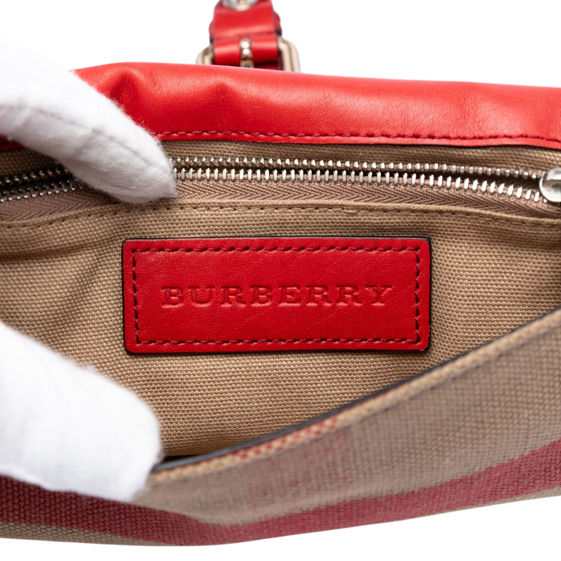 Burberry Leather and House Check Canvas Henham Crossbody