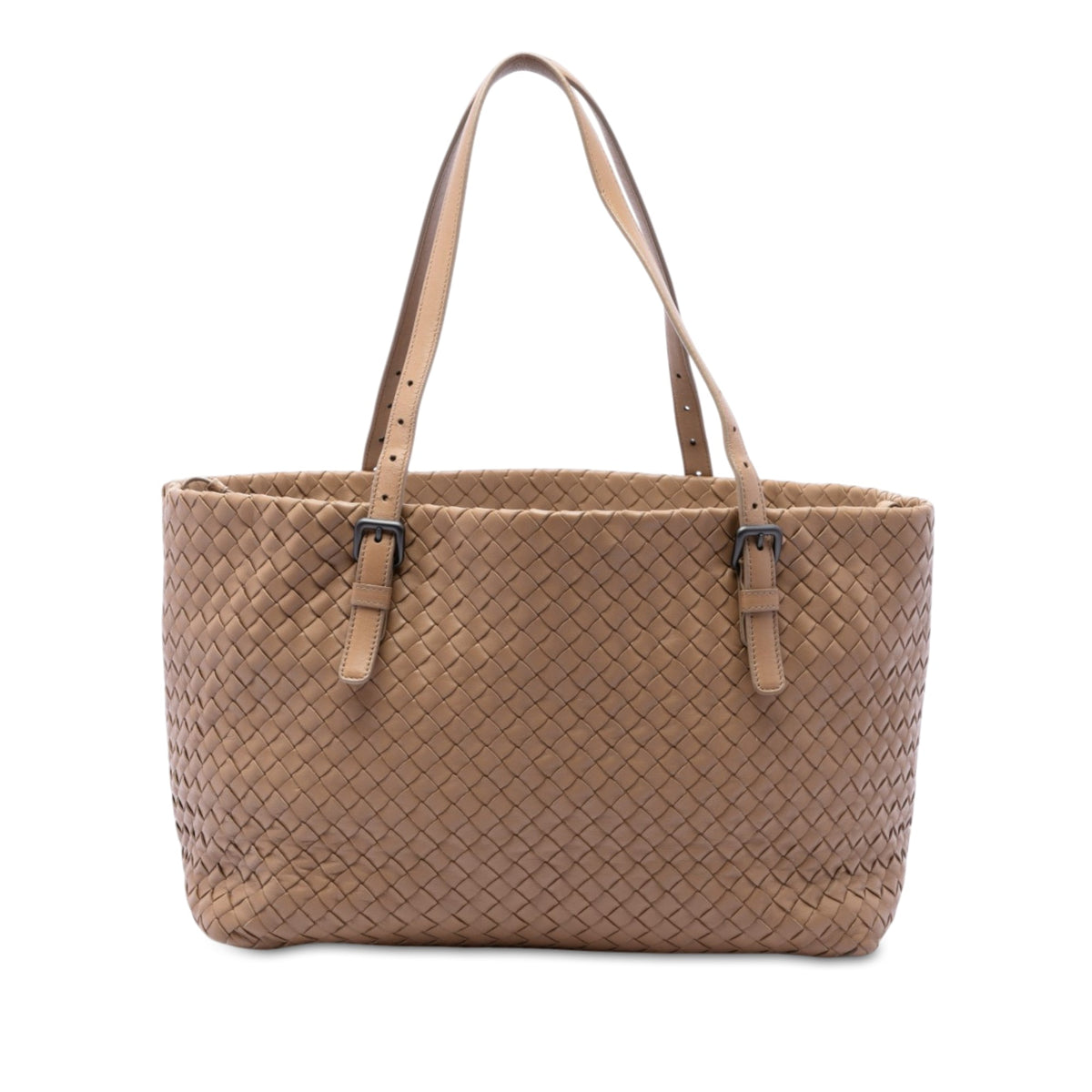 Bottega Veneta Medium Nappa Intrecciato Cesta Tote — Brown