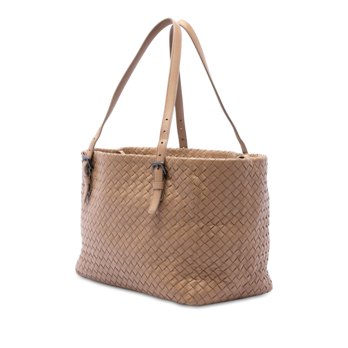 Bottega Veneta Medium Nappa Intrecciato Cesta Tote — Brown