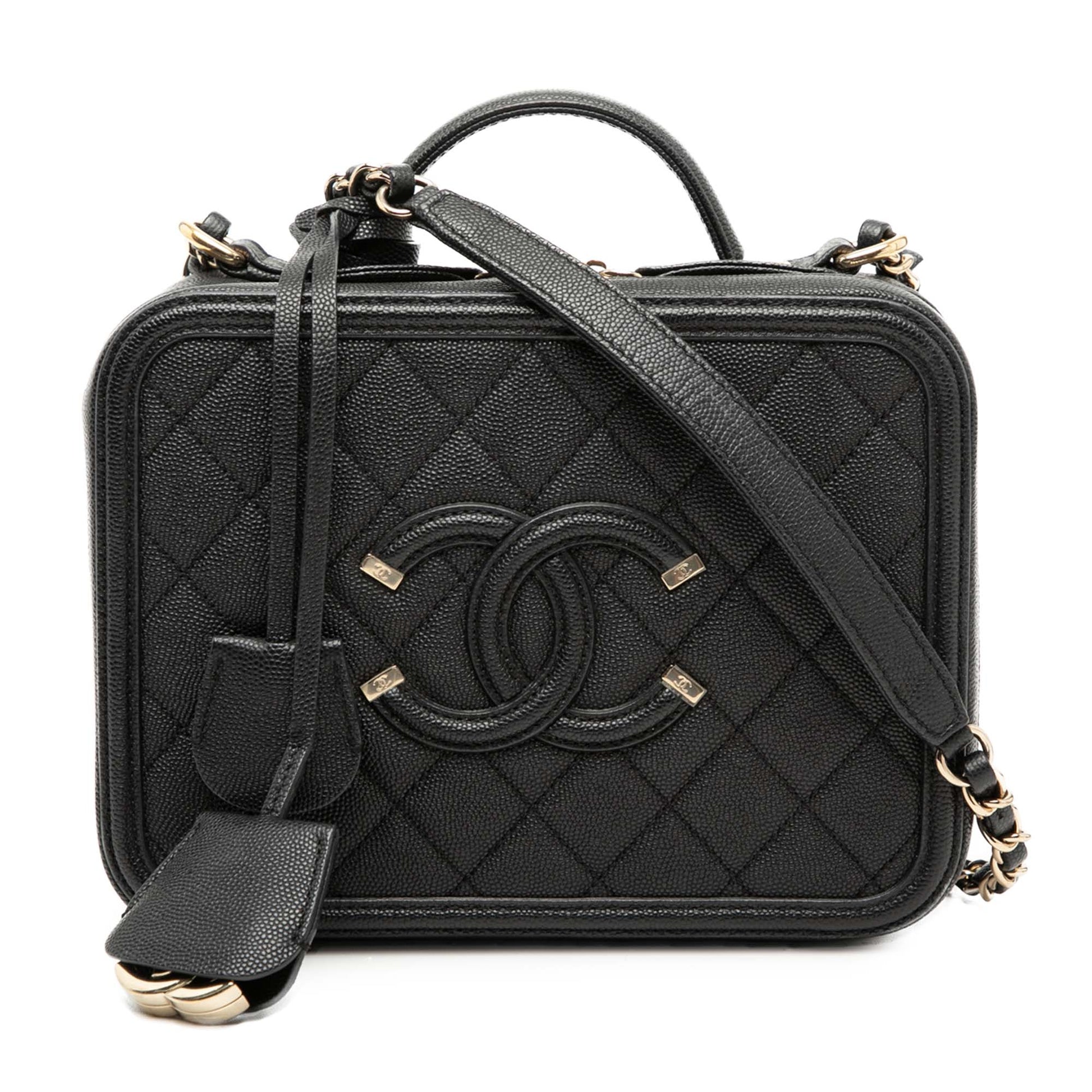Chanel Medium Caviar CC Filigree Vanity Case