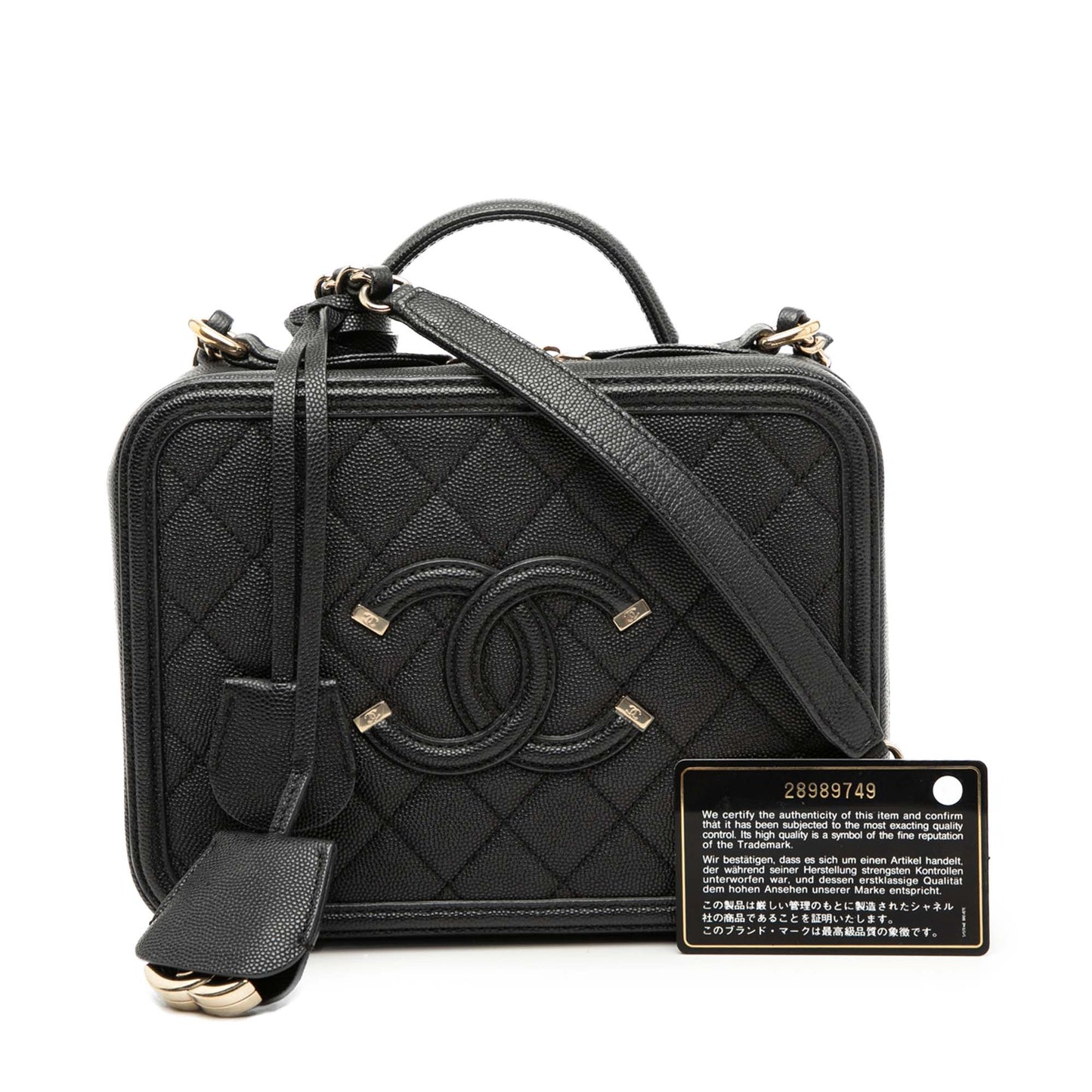 Chanel Medium Caviar CC Filigree Vanity Case