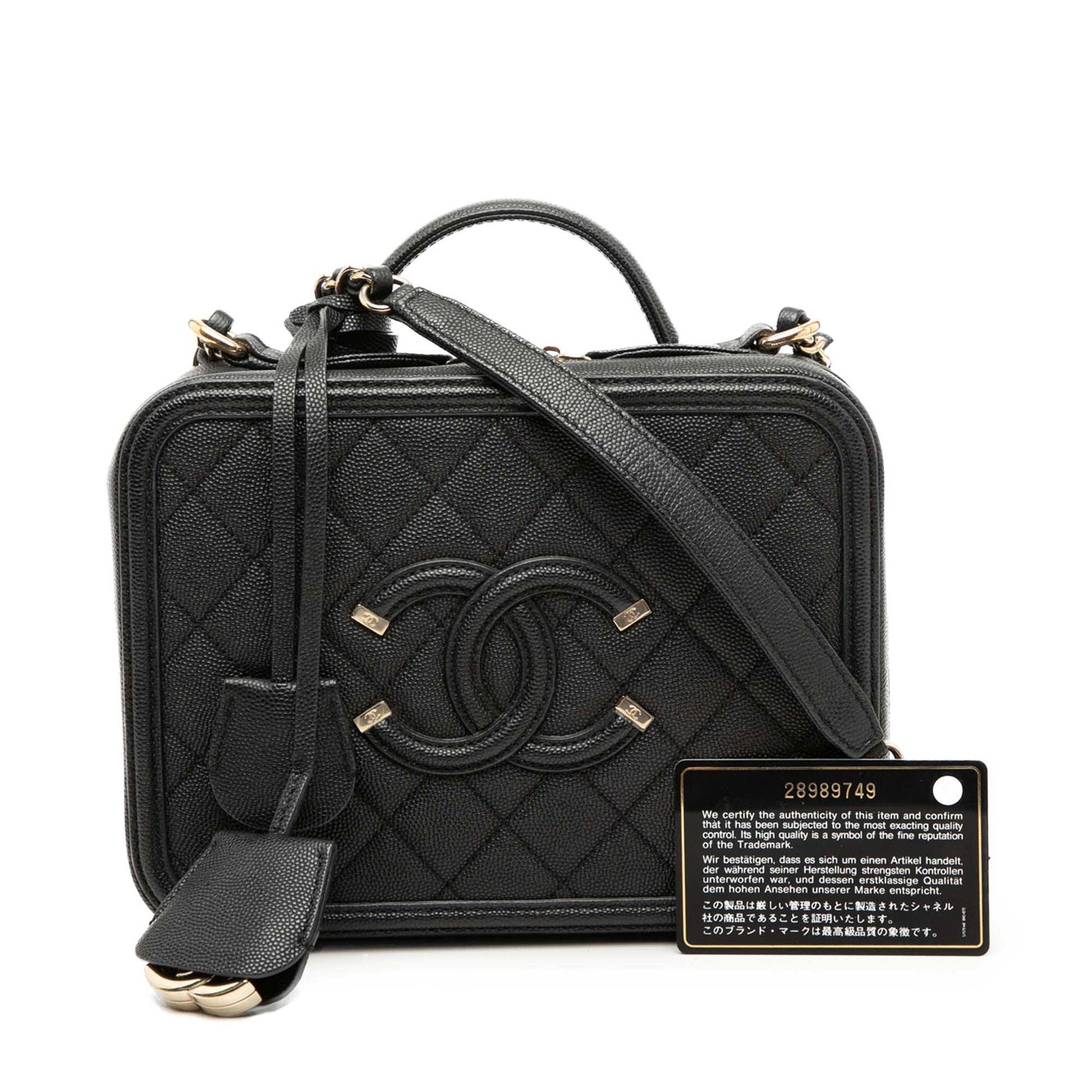 Chanel Medium Caviar CC Filigree Vanity Case