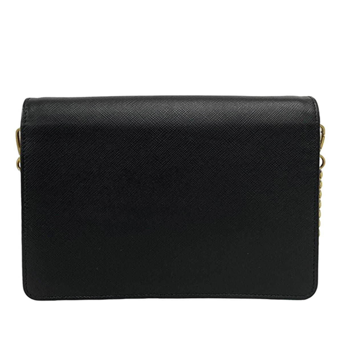 Prada Saffiano Lux Monochrome Wallet on Chain