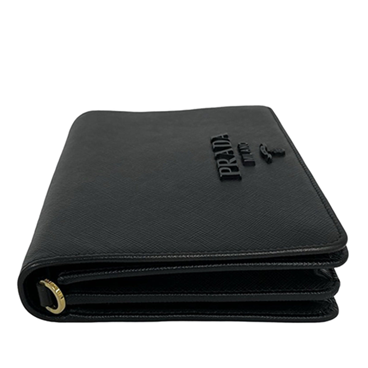 Prada Saffiano Lux Monochrome Wallet on Chain