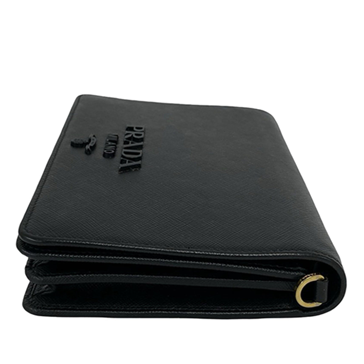 Prada Saffiano Lux Monochrome Wallet on Chain