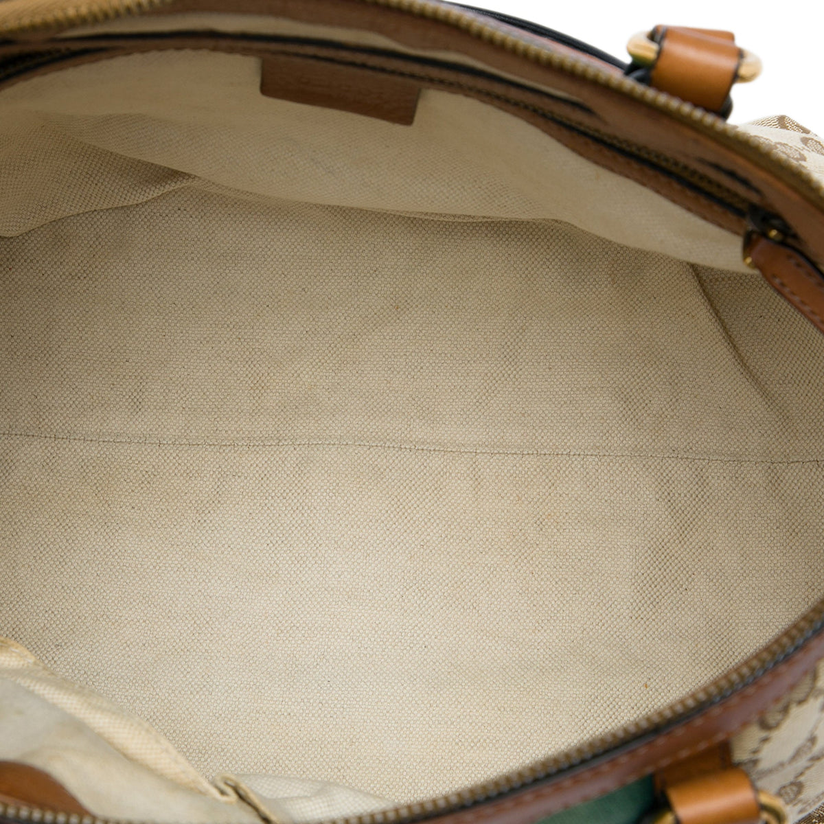 Gucci GG Canvas Bamboo Tassel Web Satchel — Beige