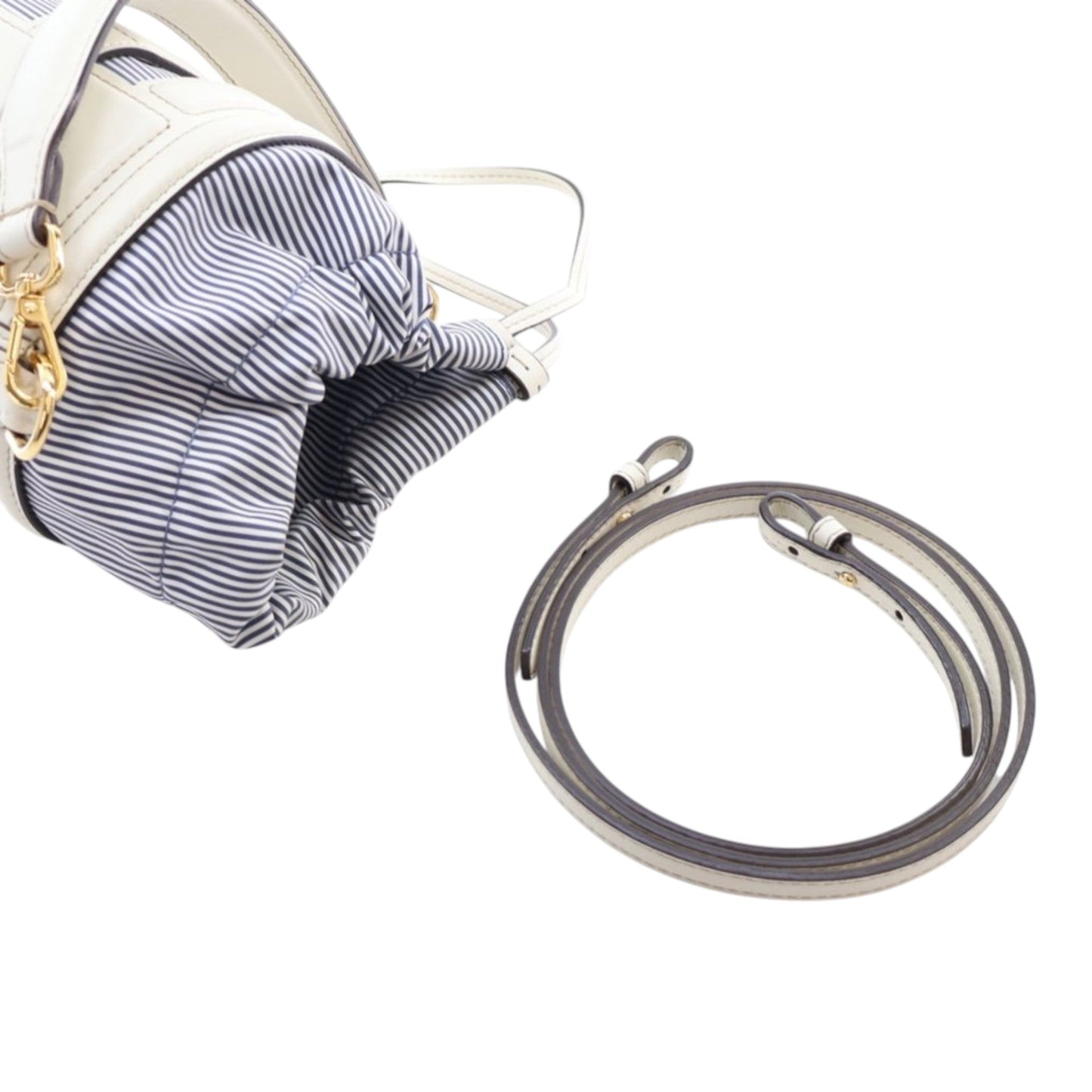 Fendi Mini Leather and Canvas Logo Step Out Bag