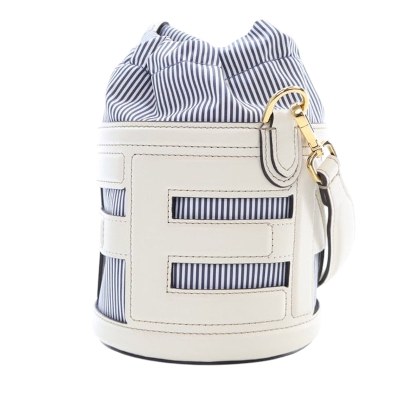Fendi Mini Leather and Canvas Logo Step Out Bag