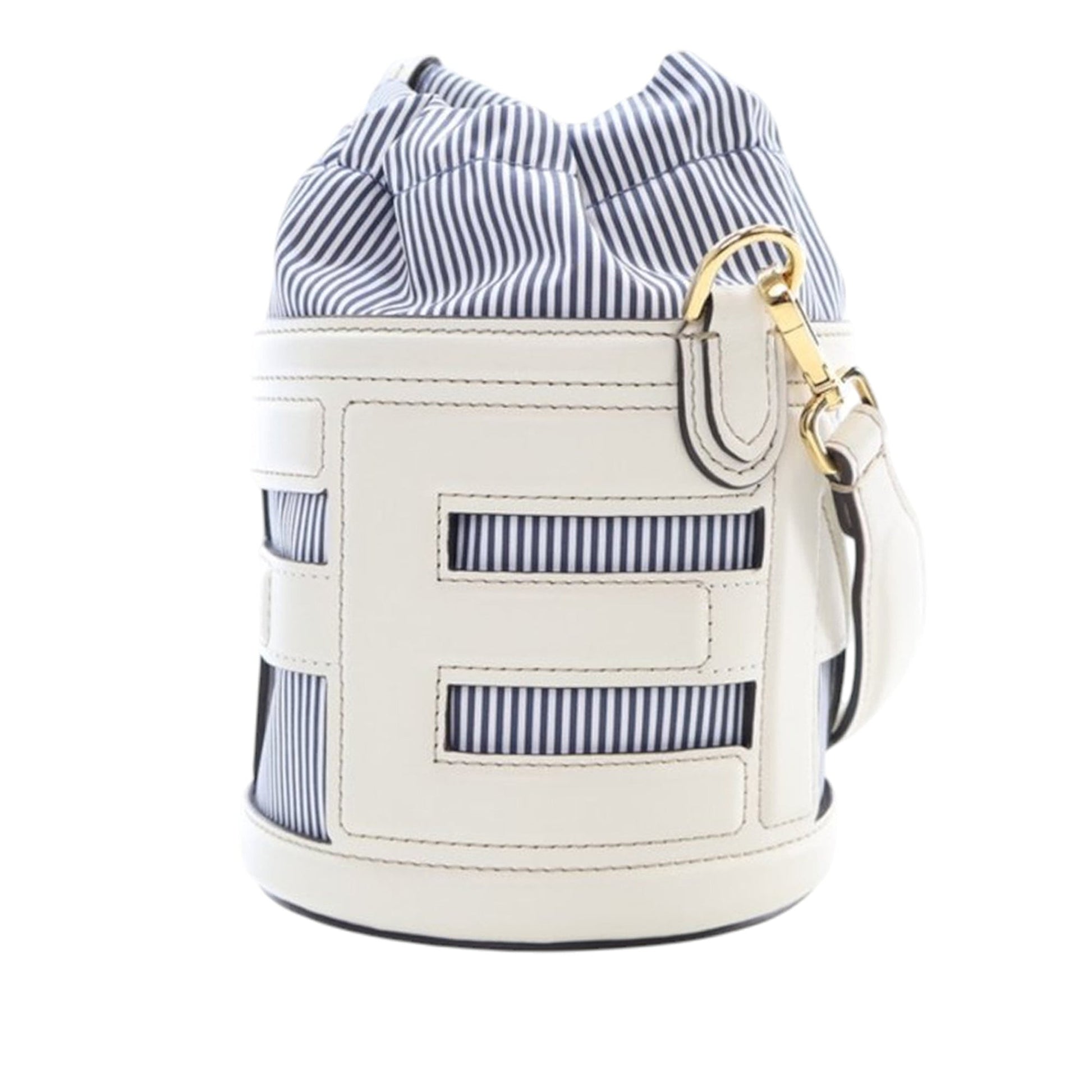 Fendi Mini Leather and Canvas Logo Step Out Bag