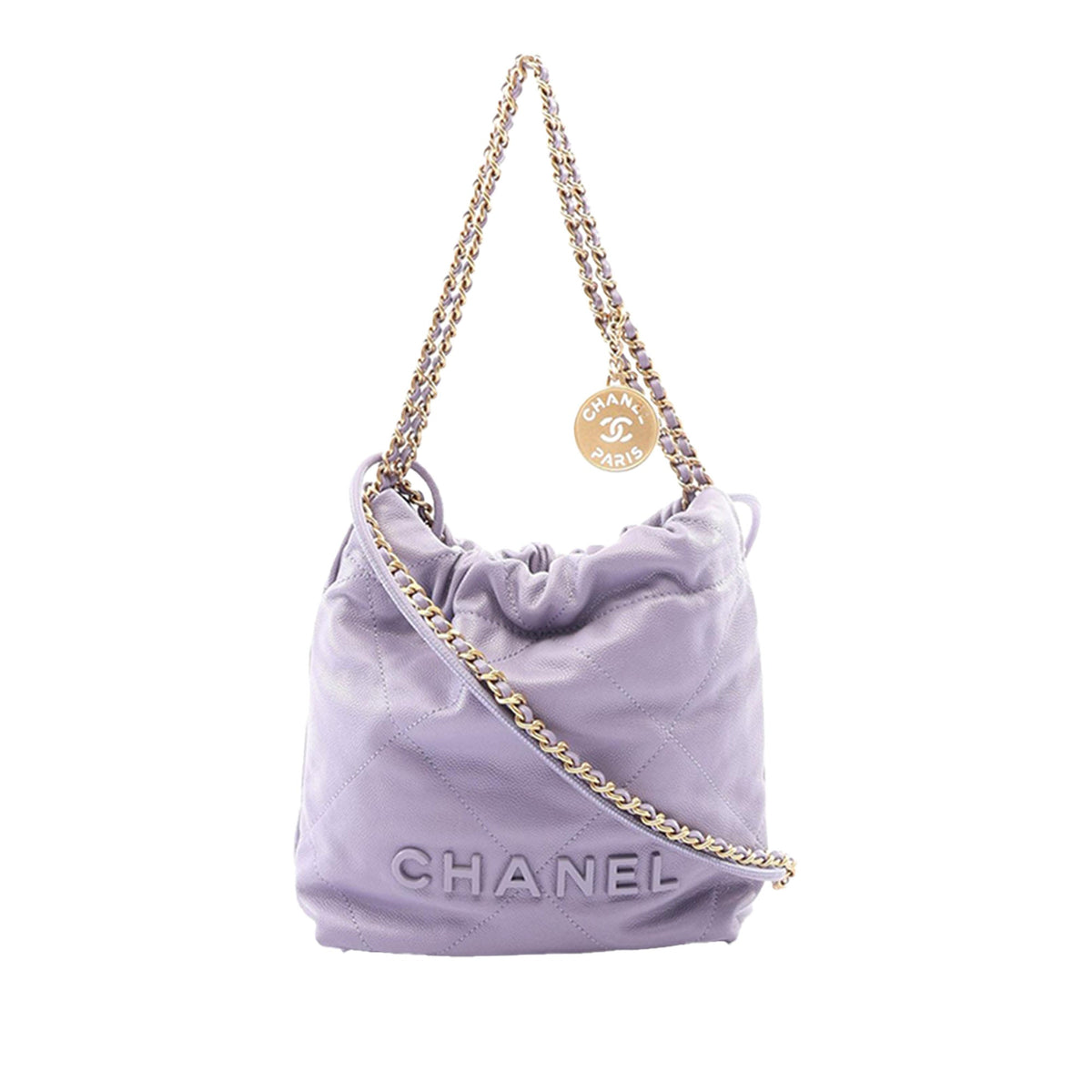 Chanel Mini Caviar 22 Handbag — Purple