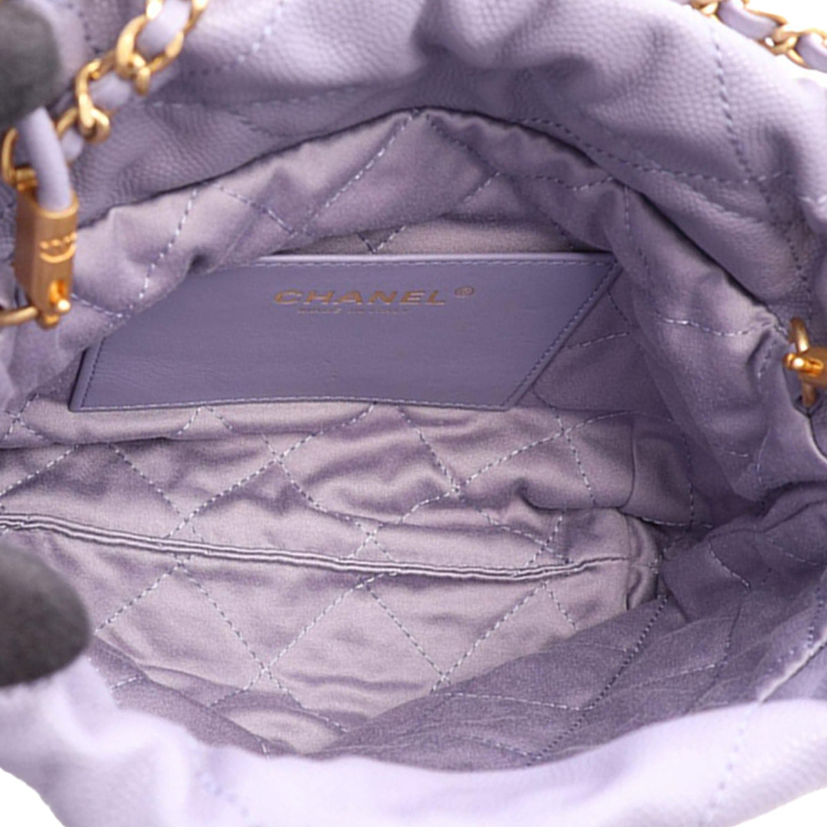 Chanel Mini Caviar 22 Handbag — Purple