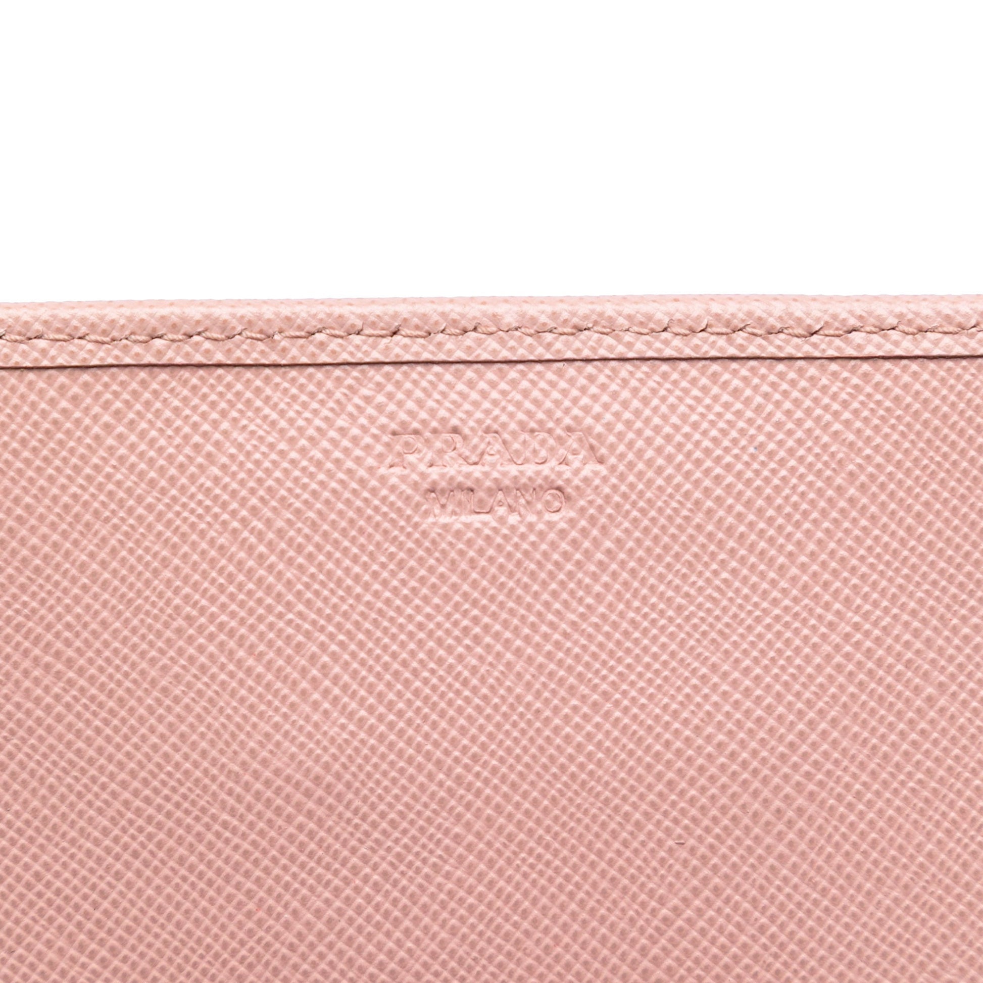 Prada Saffiano Lux Bow Wallet On Strap