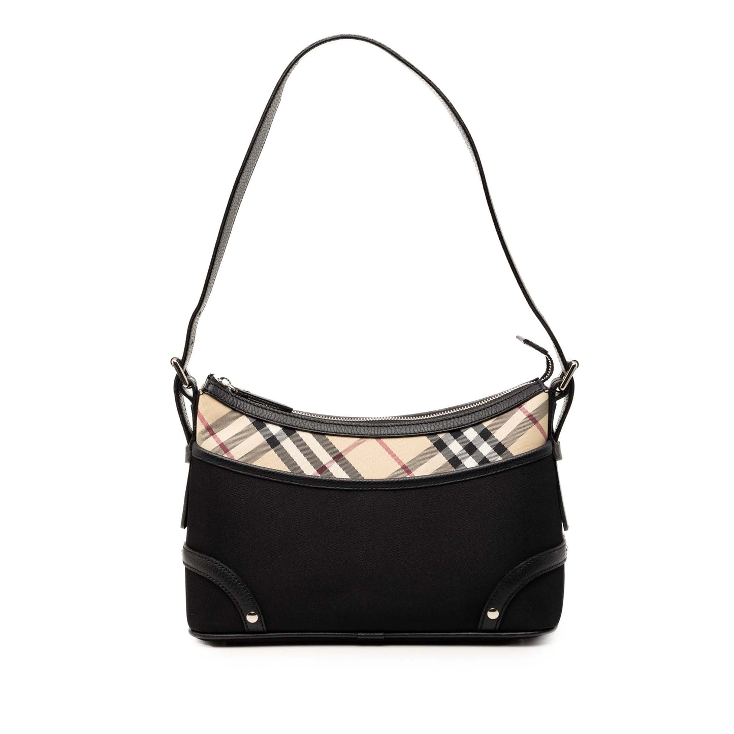 Burberry Nova Check Trimmed Canvas Shoulder Bag