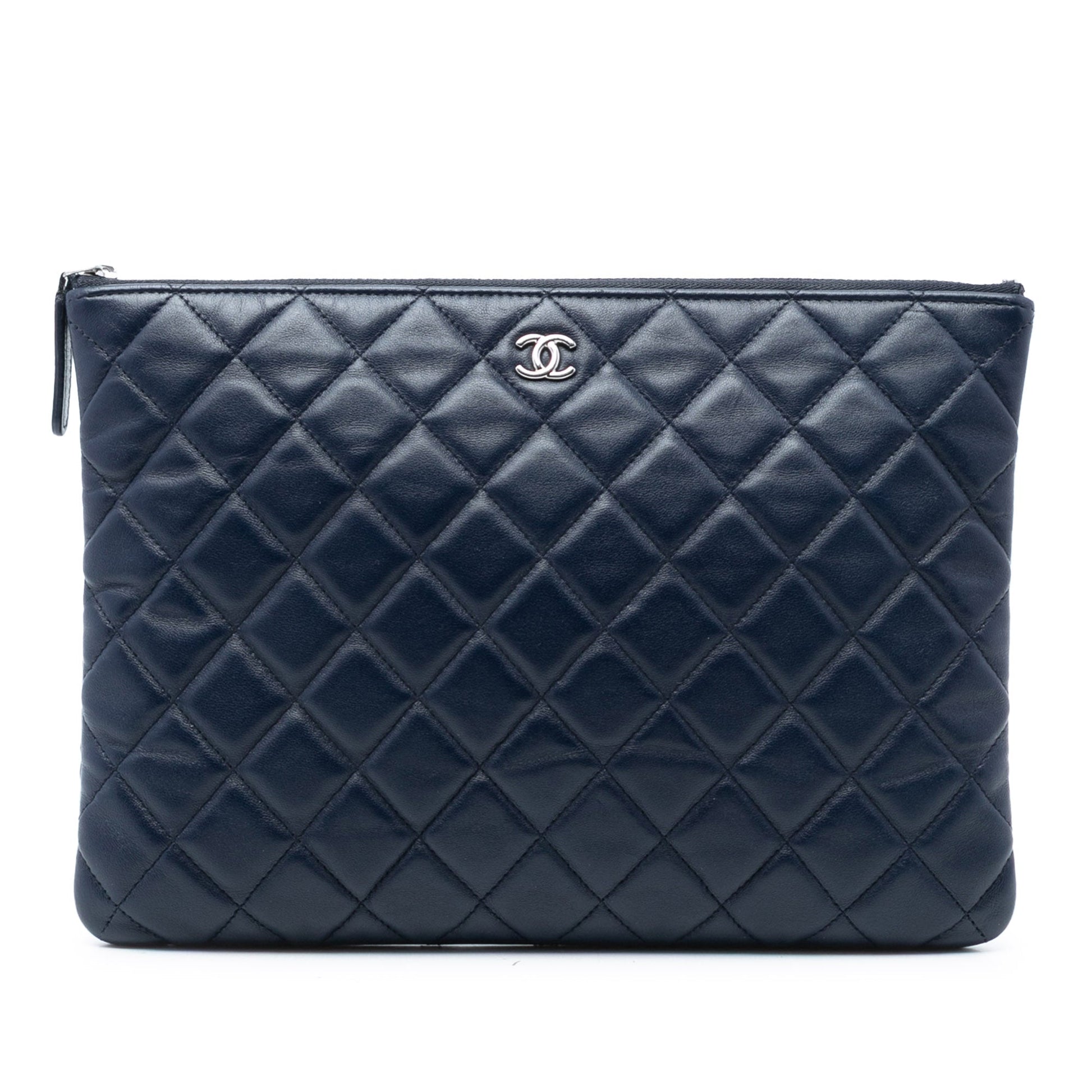 Medium Quilted Lambskin O Case Clutch