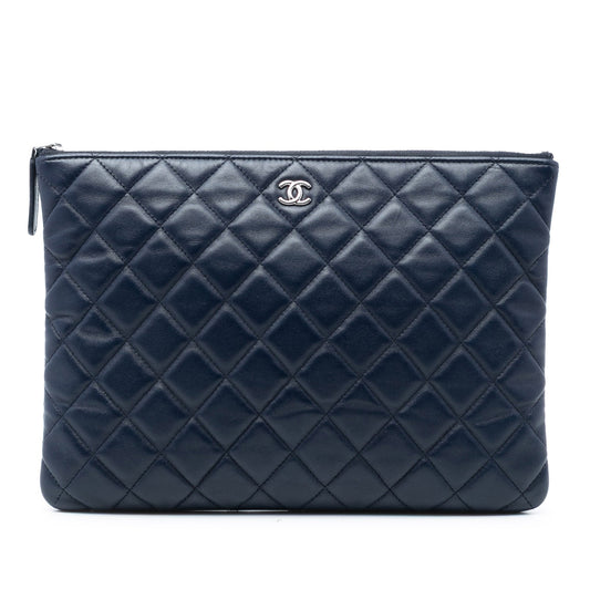 Medium Quilted Lambskin O Case Clutch