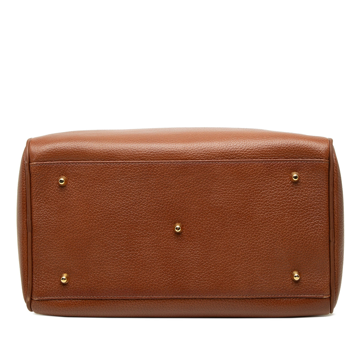 Burberry Leather Boston Bag — Brown
