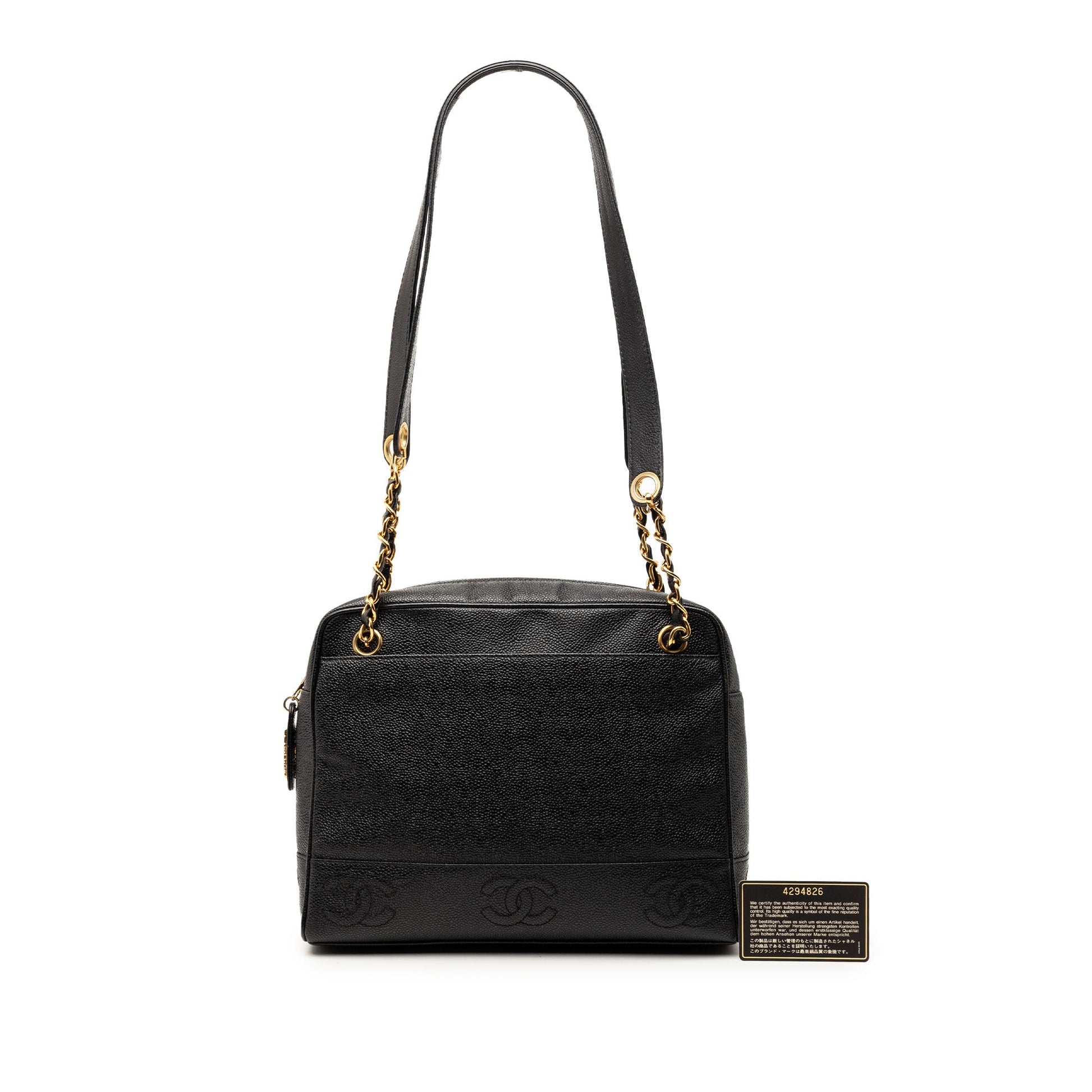 Chanel Triple CC Caviar Zip Tote
