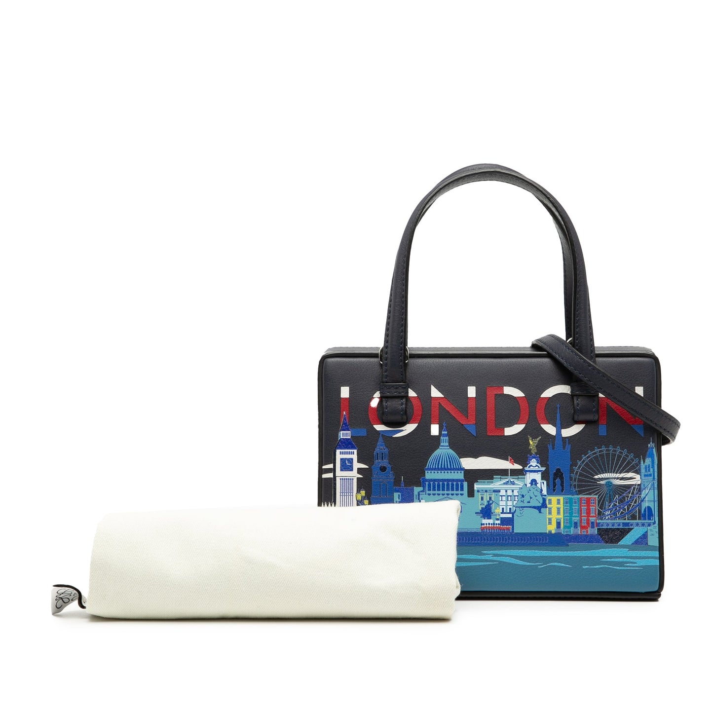 LOEWE Small Leather London Postal Top Handle Bag