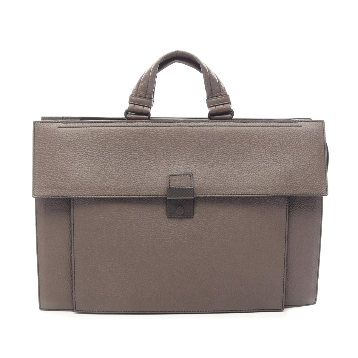Bottega Veneta Leather Briefcase — Gray