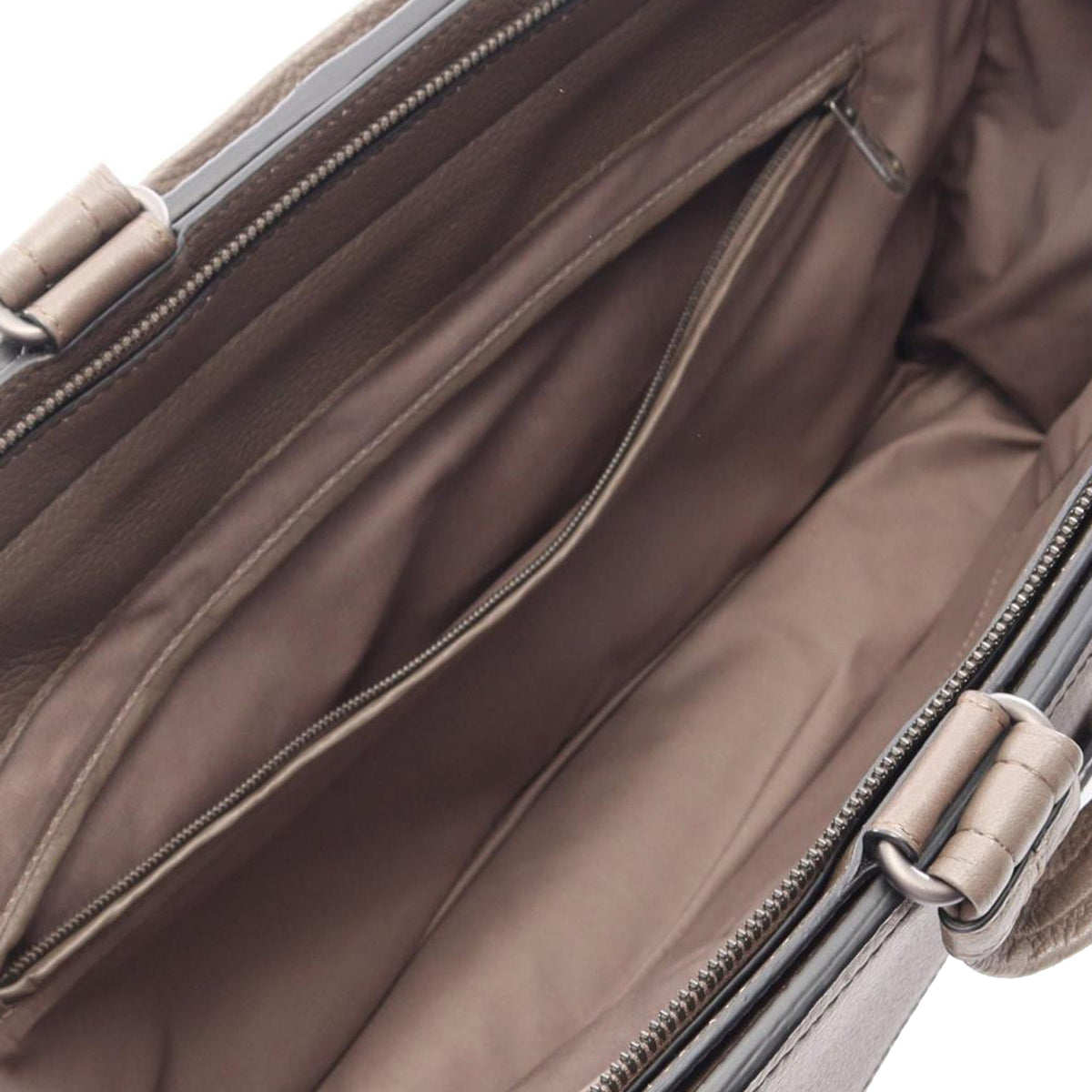 Bottega Veneta Leather Briefcase — Gray
