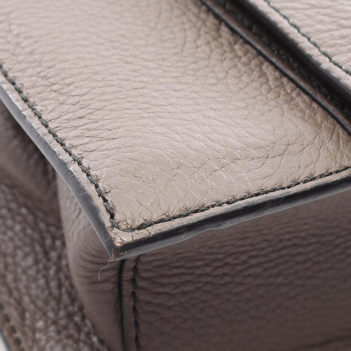Bottega Veneta Leather Briefcase — Gray