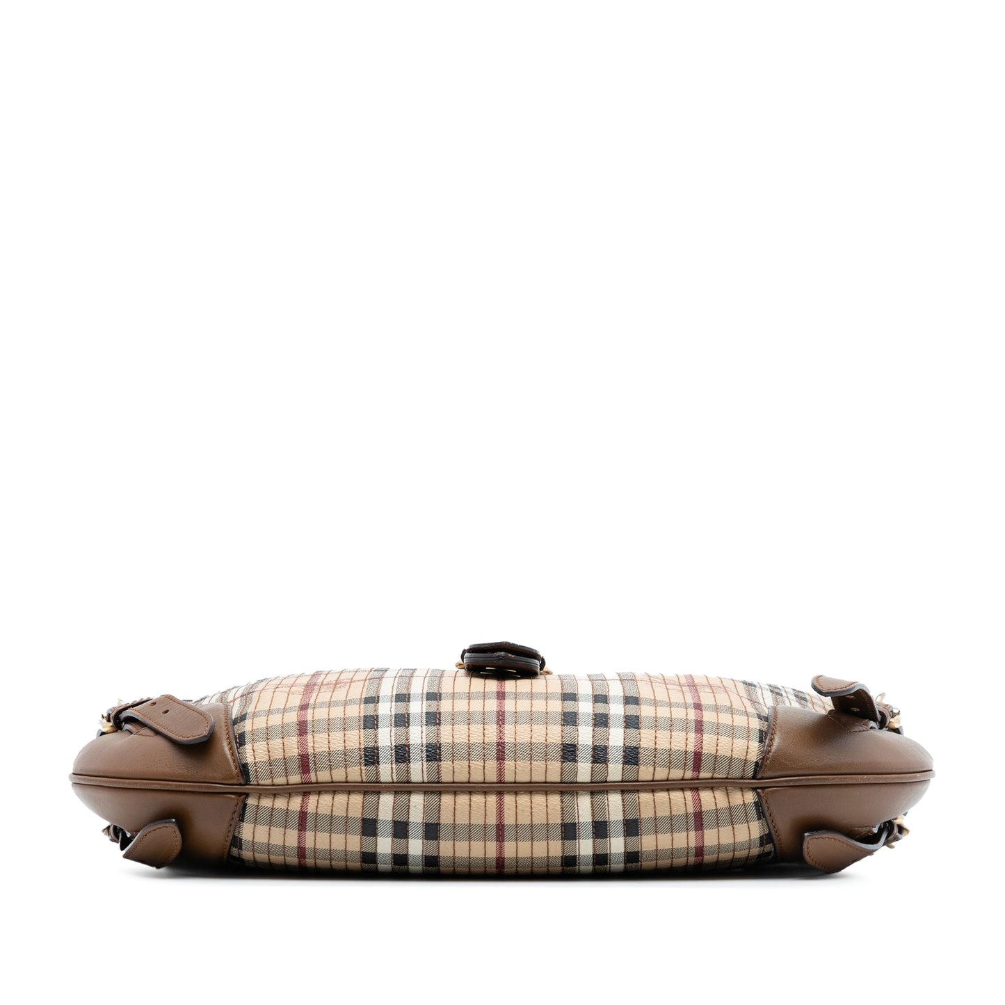 Burberry Haymarket Check Stitched Coated Canvas and Leather Dunloe Satchel