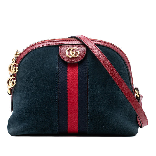 Small Suede Web Ophidia Dome Crossbody