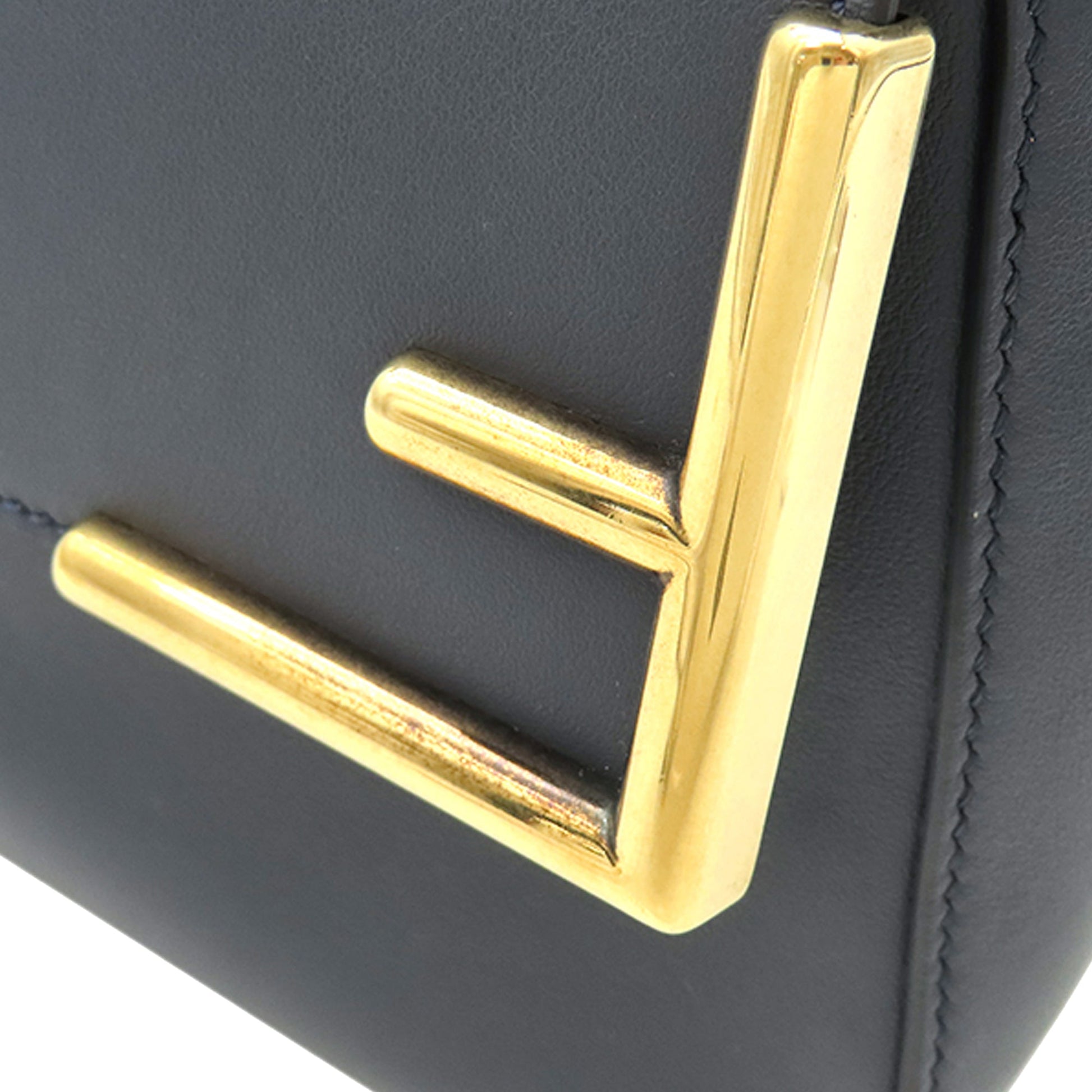 Fendi Bicolor Leather Double F Baguette Satchel