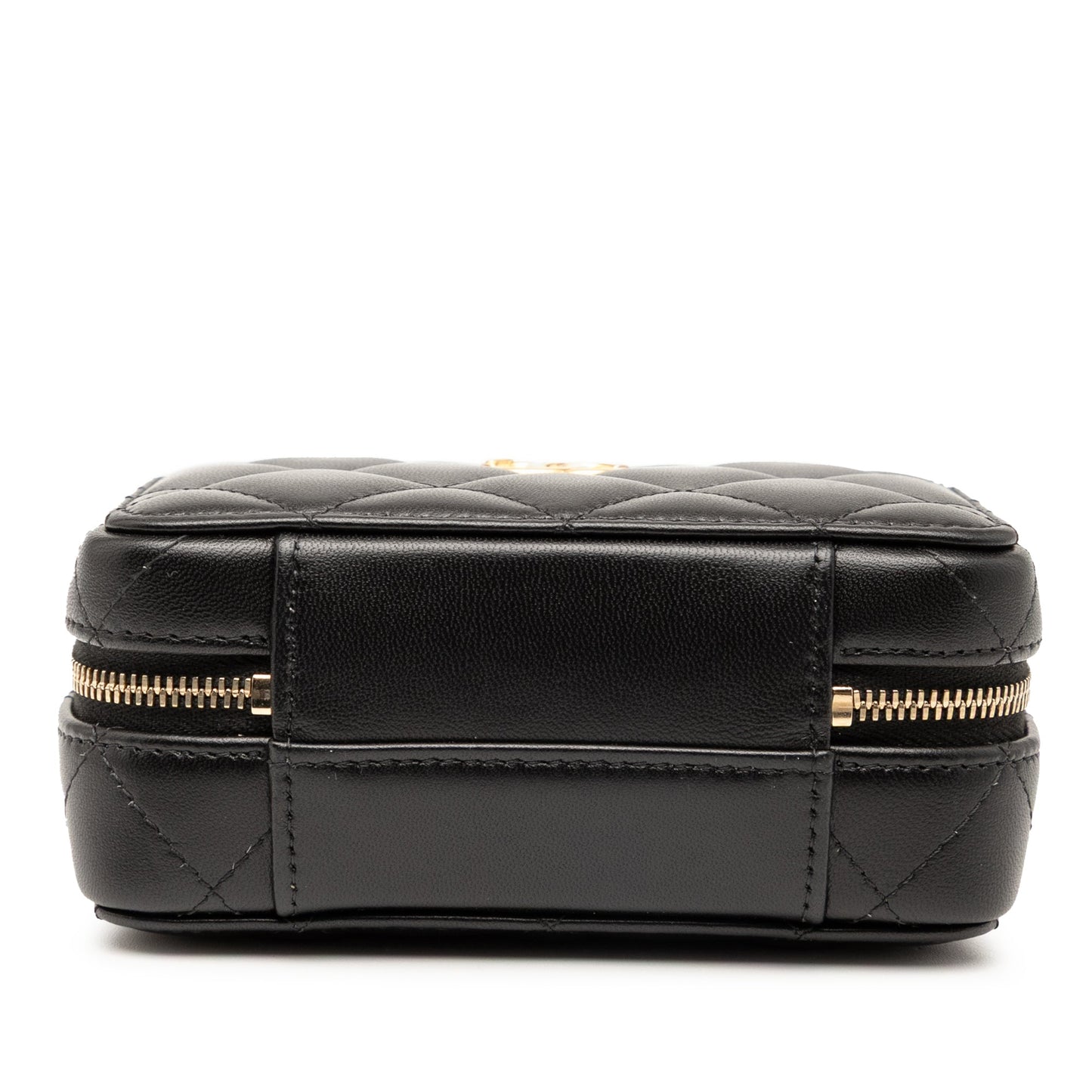 Chanel Mini CC Quilted Lambskin Chain Top Handle Vanity Case