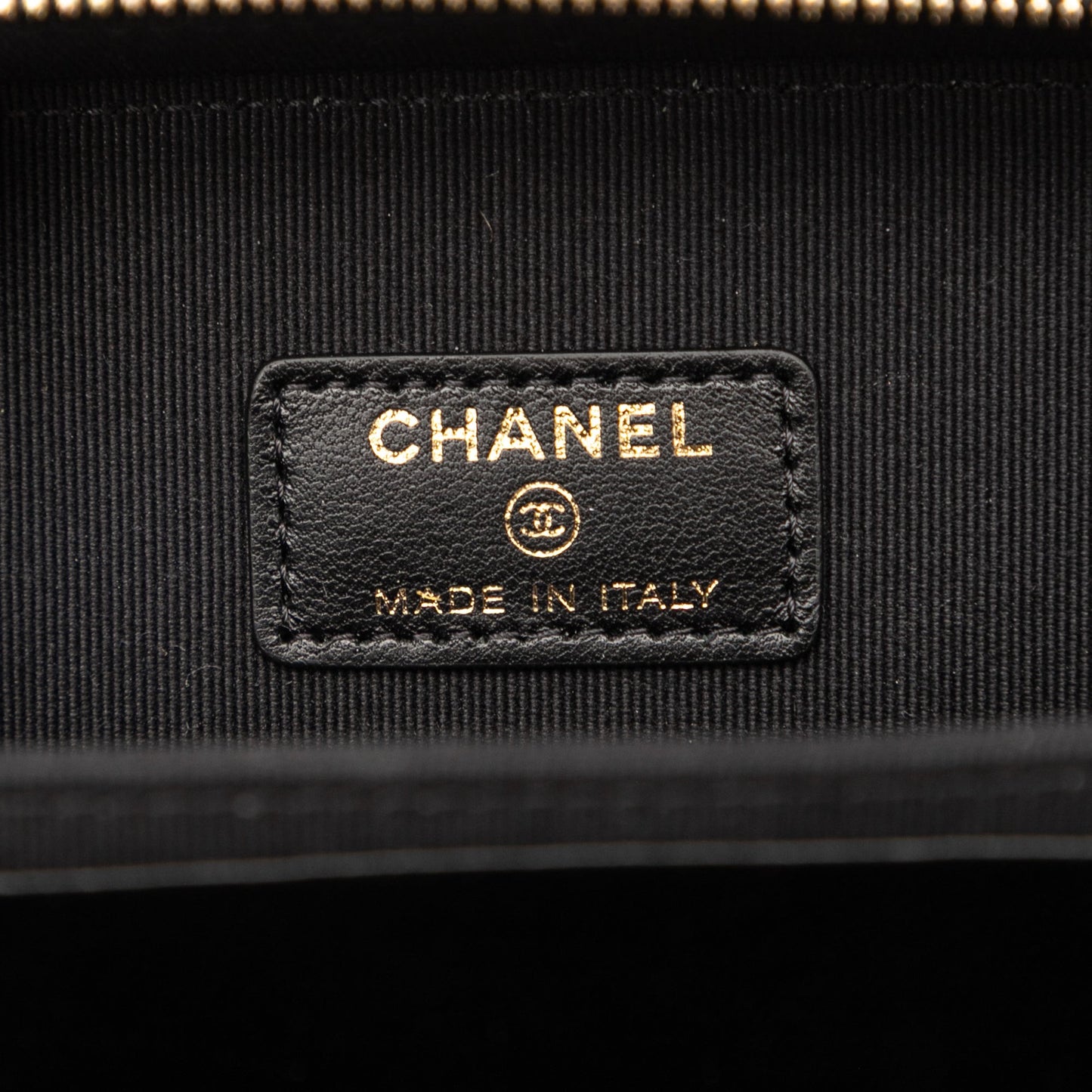 Chanel Mini CC Quilted Lambskin Chain Top Handle Vanity Case