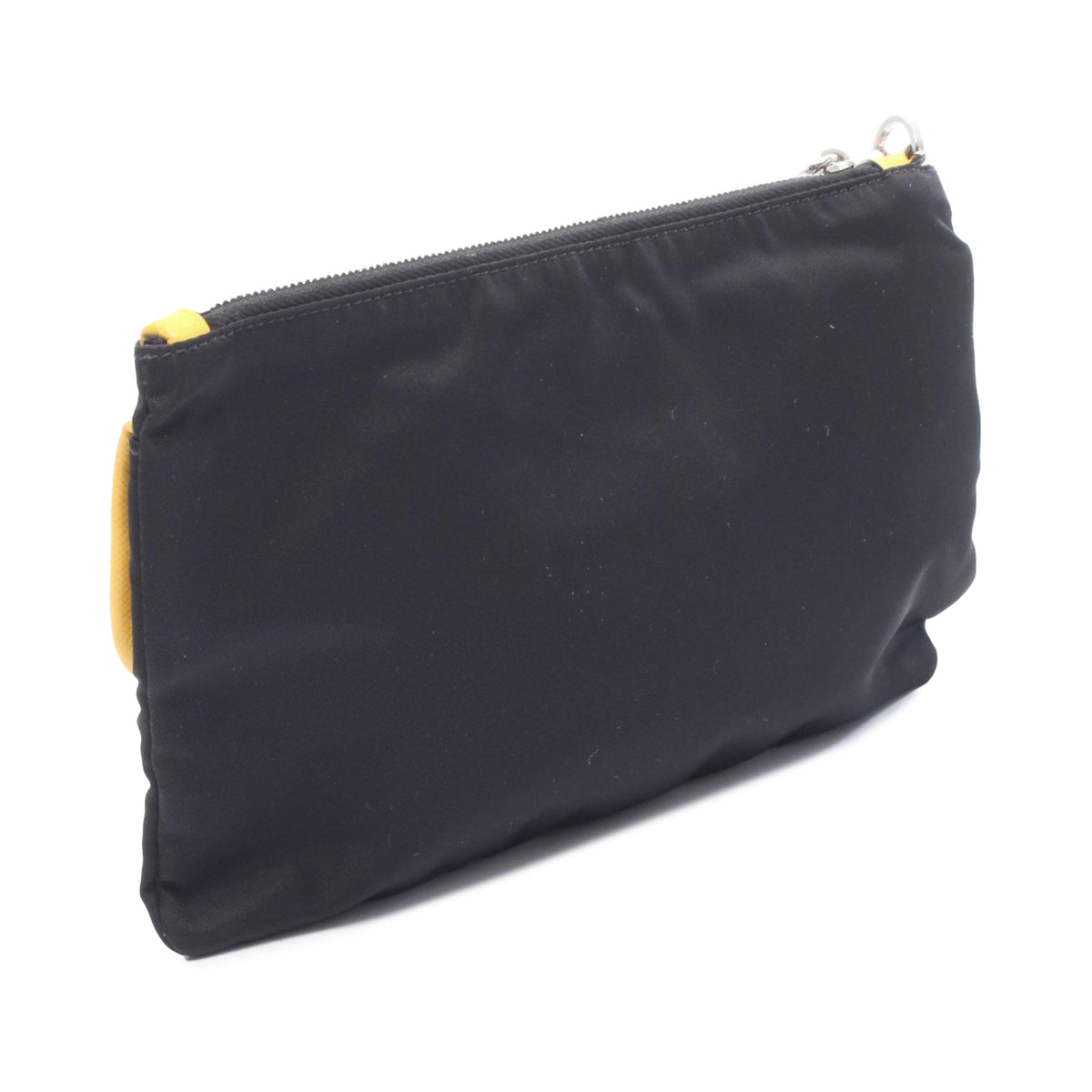 Prada Saffiano Trimmed Tessuto Clutch