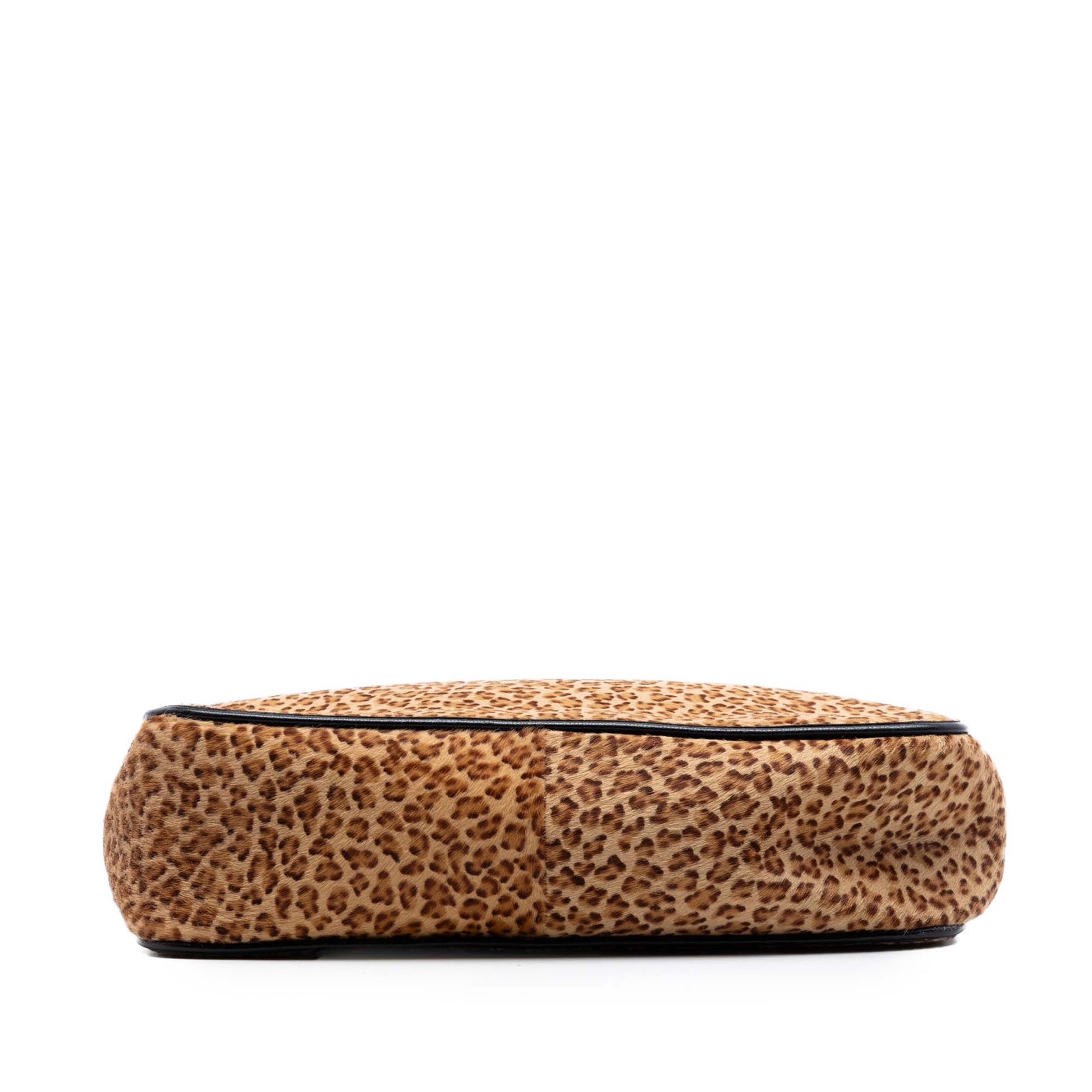 Bottega Veneta Pony Hair Leopard Print Shoulder Bag