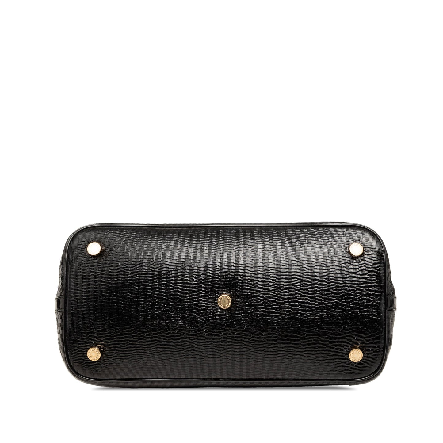 Bvlgari Isabella Rossellini Wrinkled Patent Top Handle Bag
