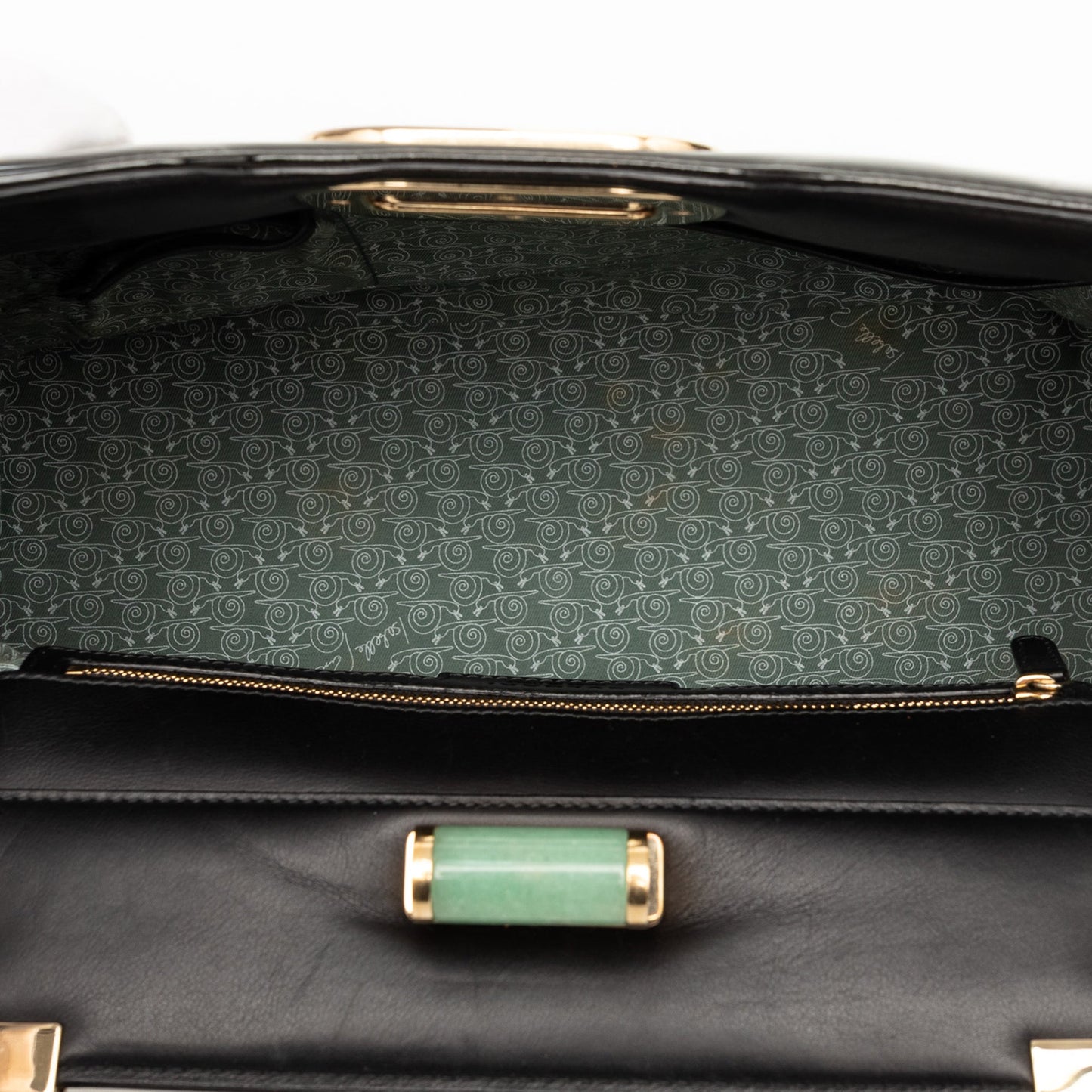 Bvlgari Isabella Rossellini Wrinkled Patent Top Handle Bag