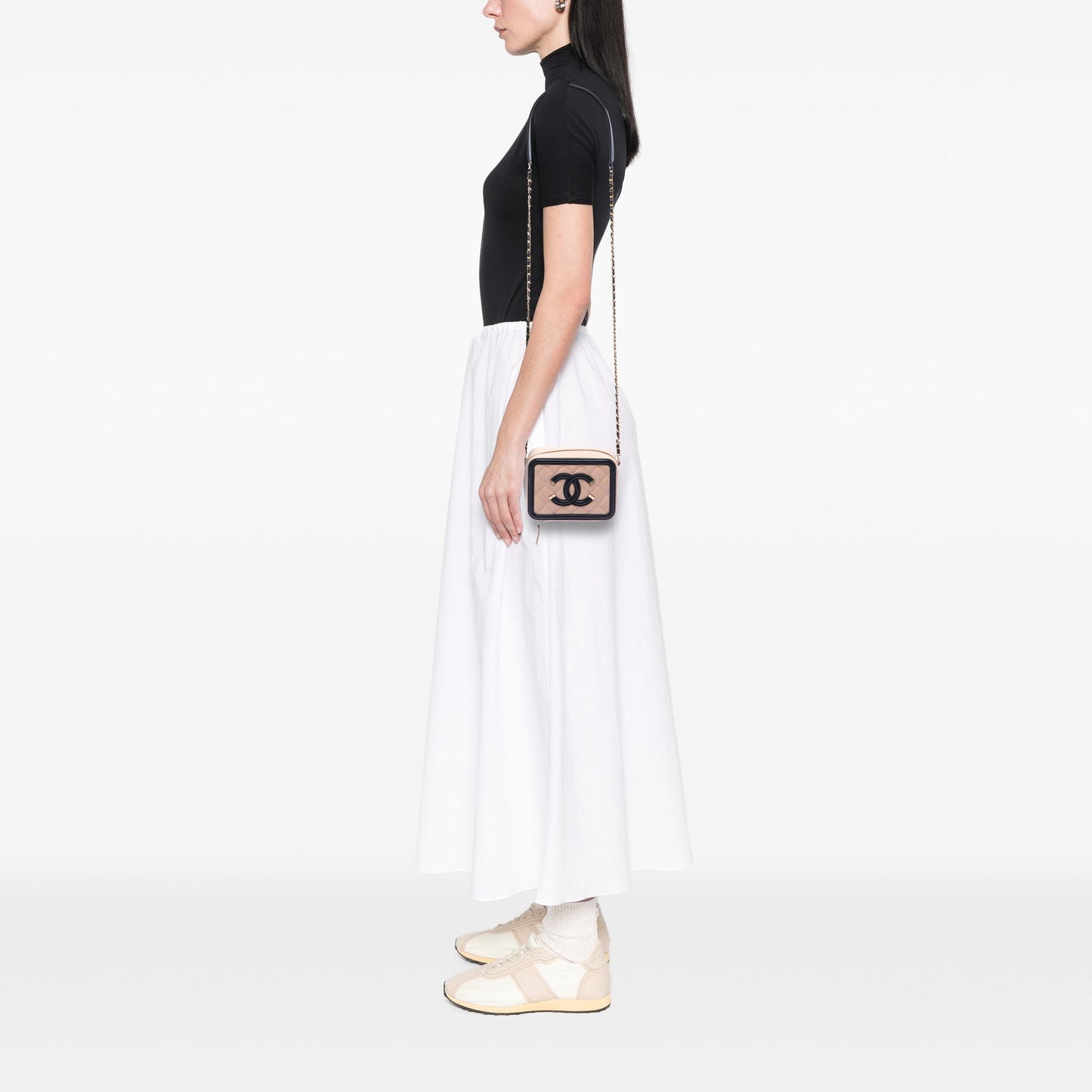 Chanel Mini Caviar CC Filigree Crossbody