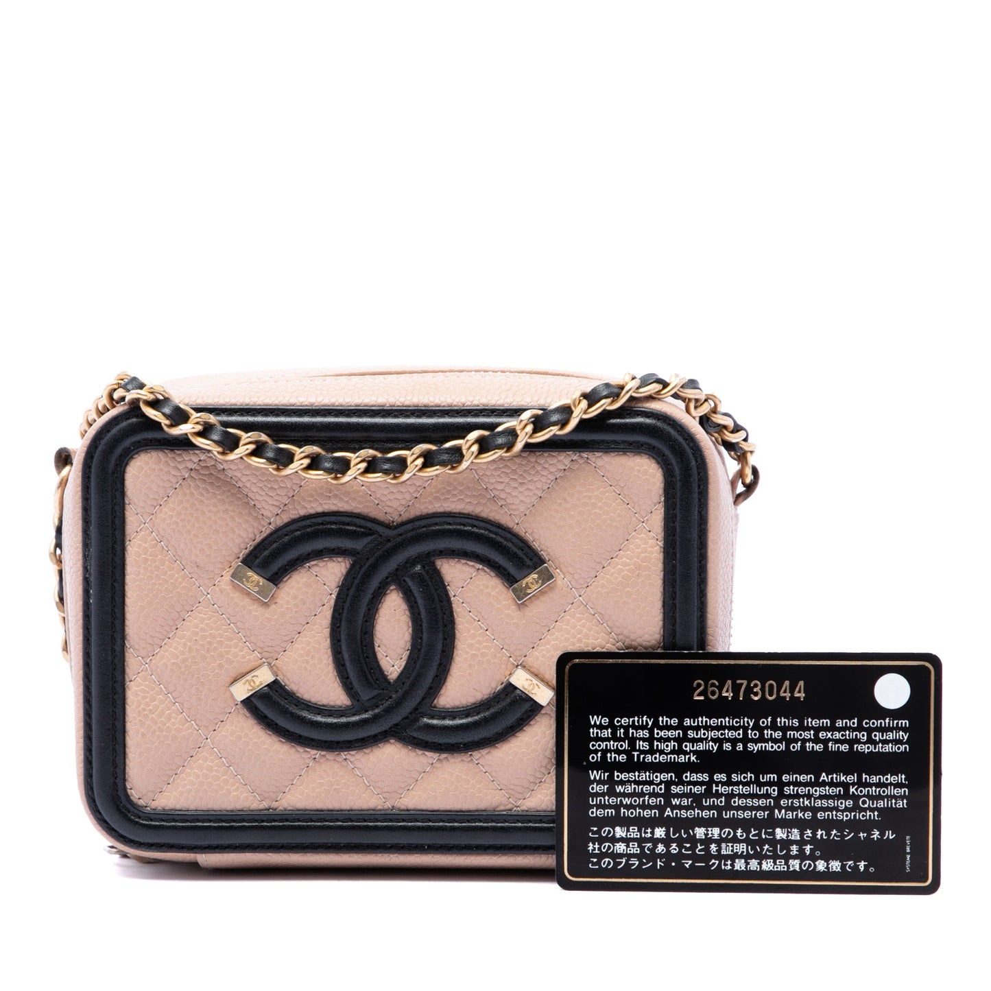 Chanel Mini Caviar CC Filigree Crossbody