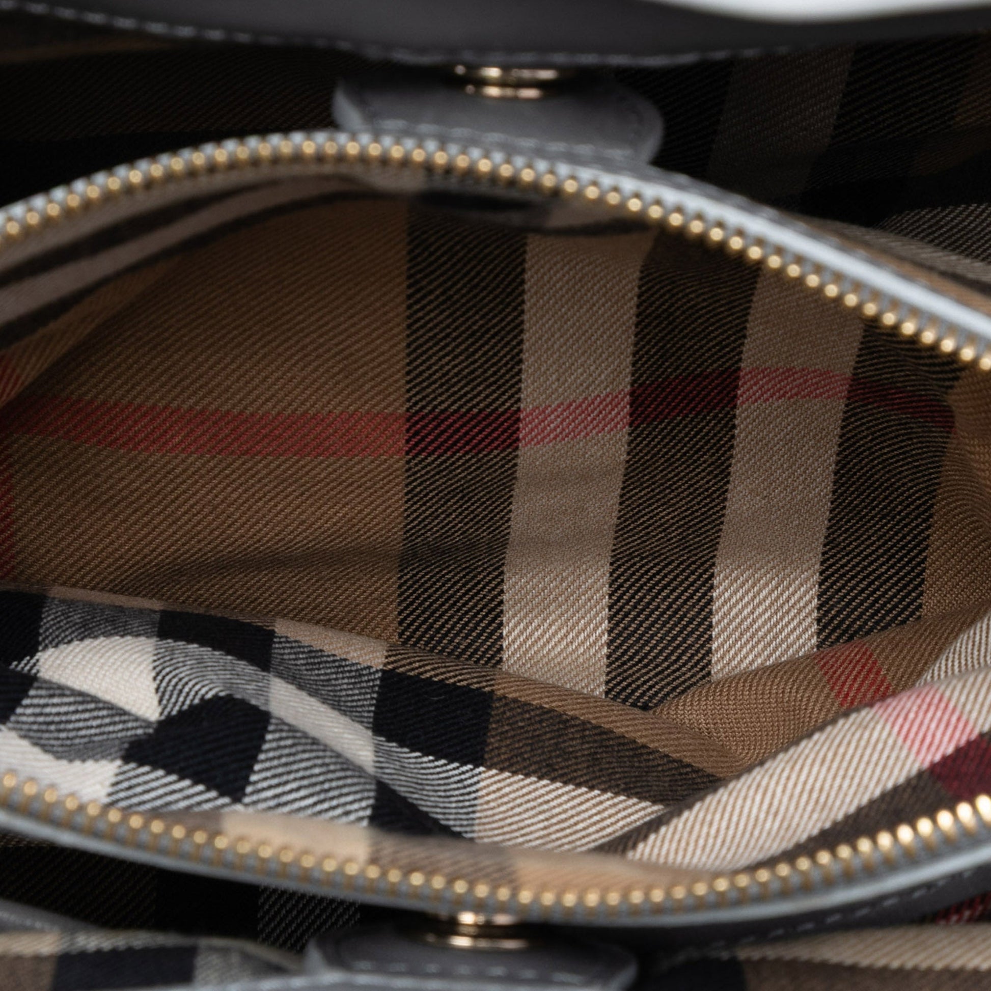 Burberry Medium Leather and House Check Banner Satchel