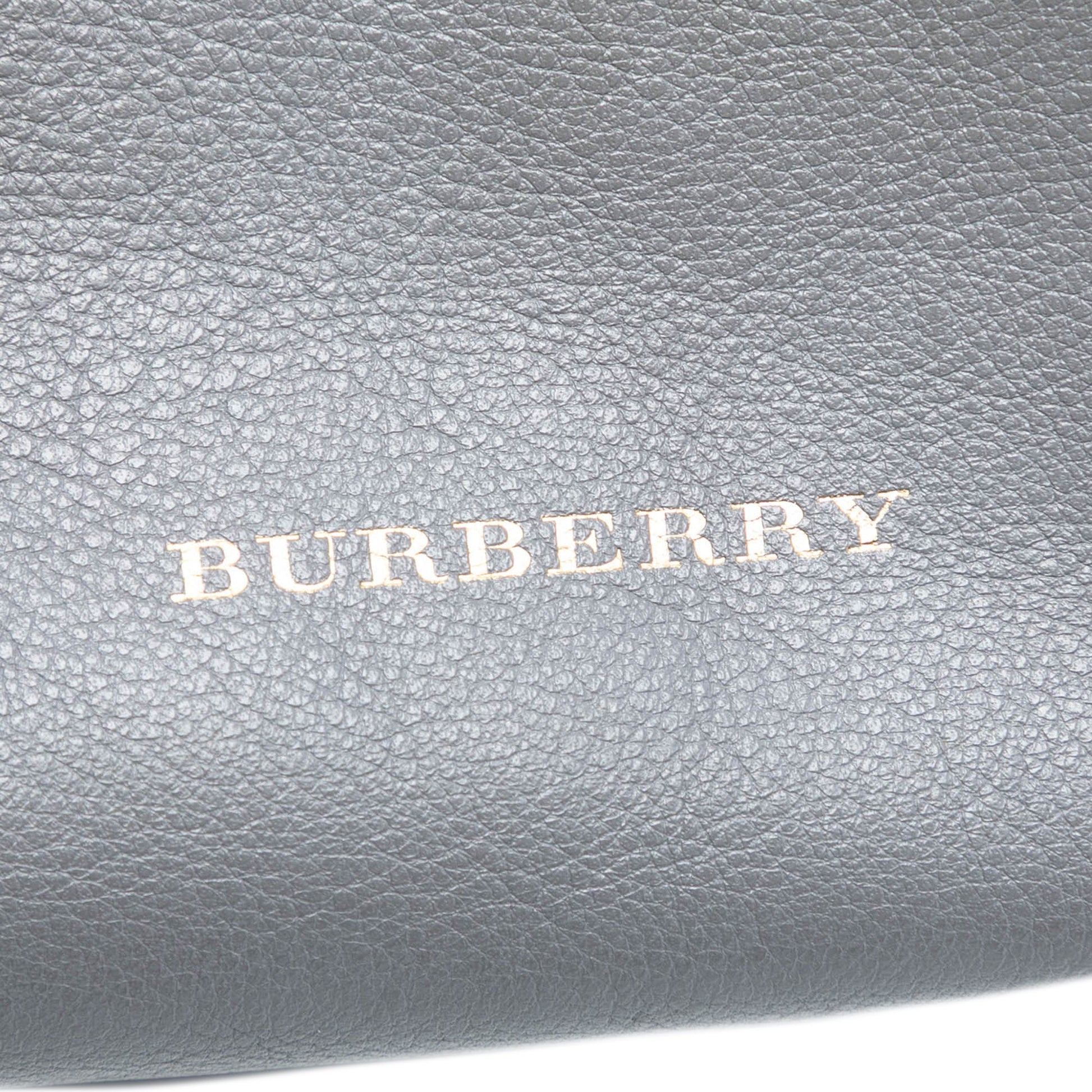 Burberry Medium Leather and House Check Banner Satchel
