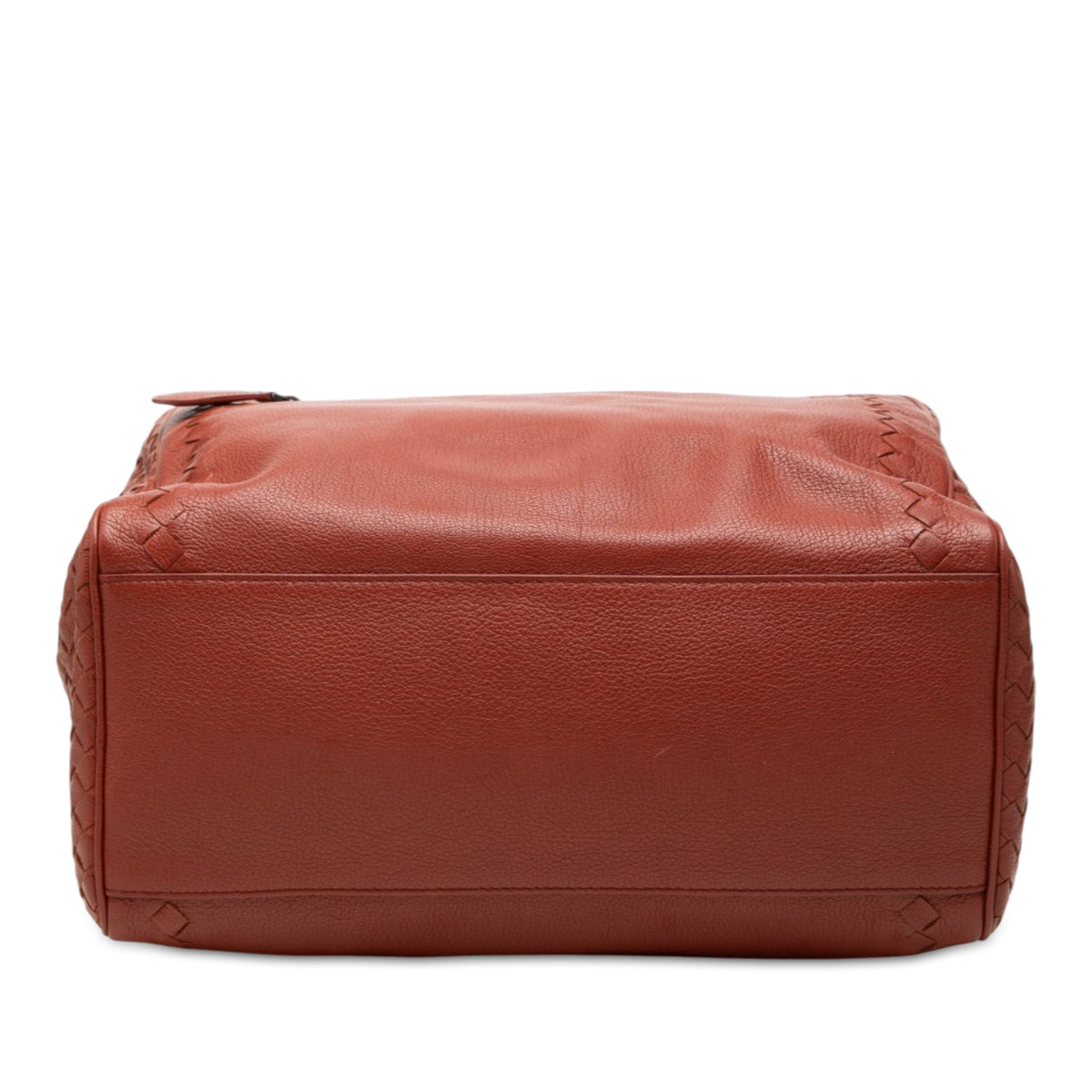Bottega Veneta Medium Intrecciato Trimmed Goatskin Madras Brera Handbag — Brown