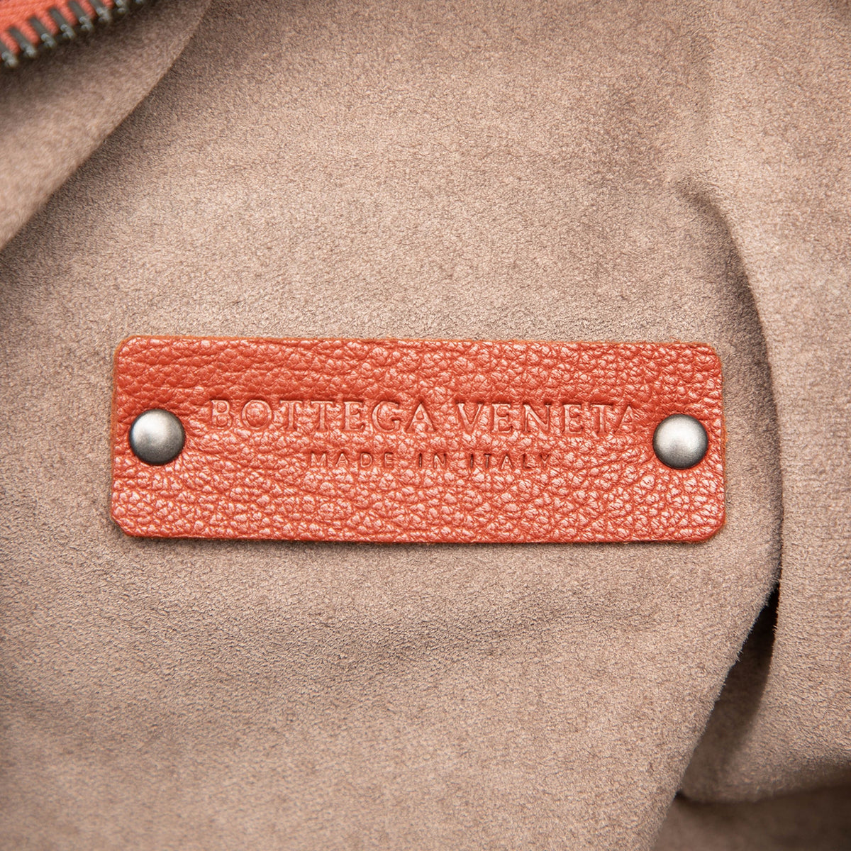 Bottega Veneta Medium Intrecciato Trimmed Goatskin Madras Brera Handbag — Brown