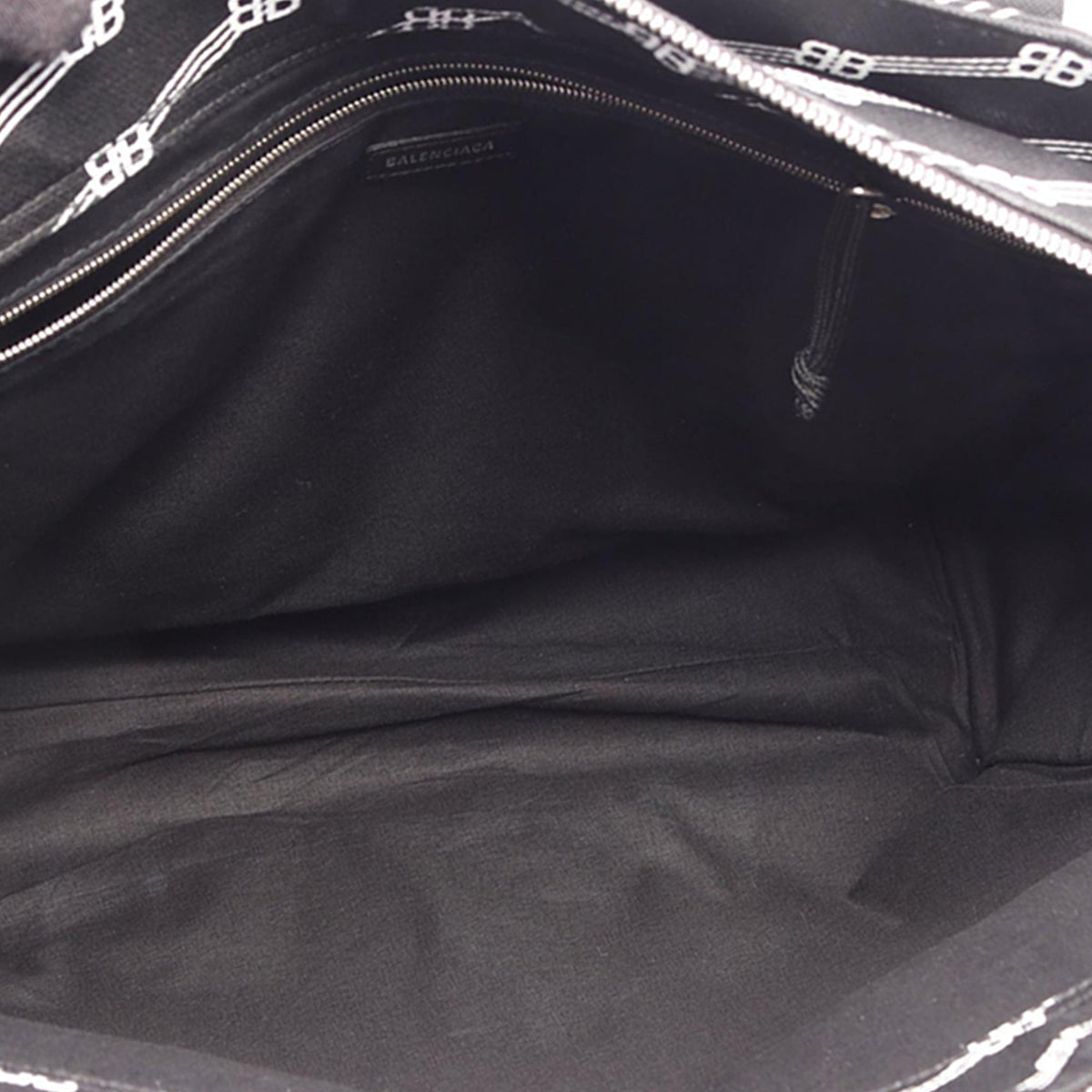 Balenciaga Large BB Monogram Canvas Trade Tote — Black