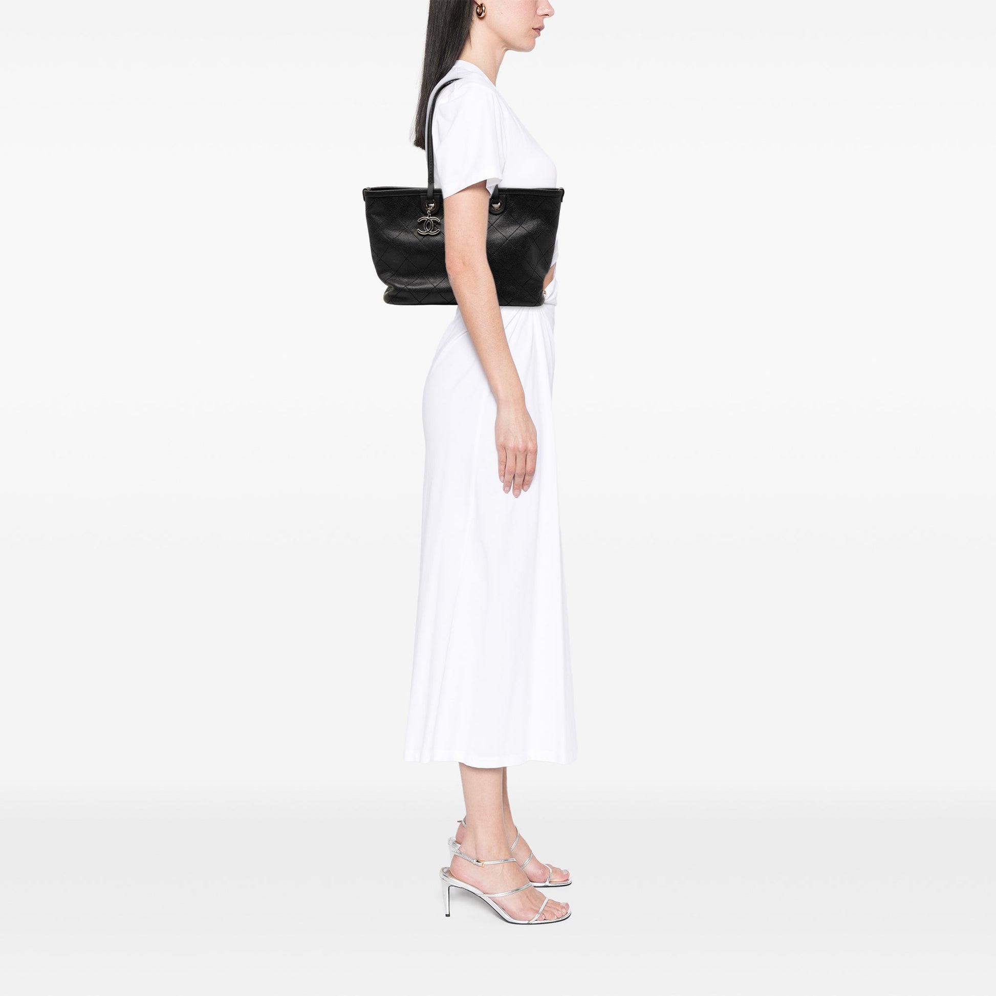 Chanel CC Caviar Wild Stitch On the Road Tote