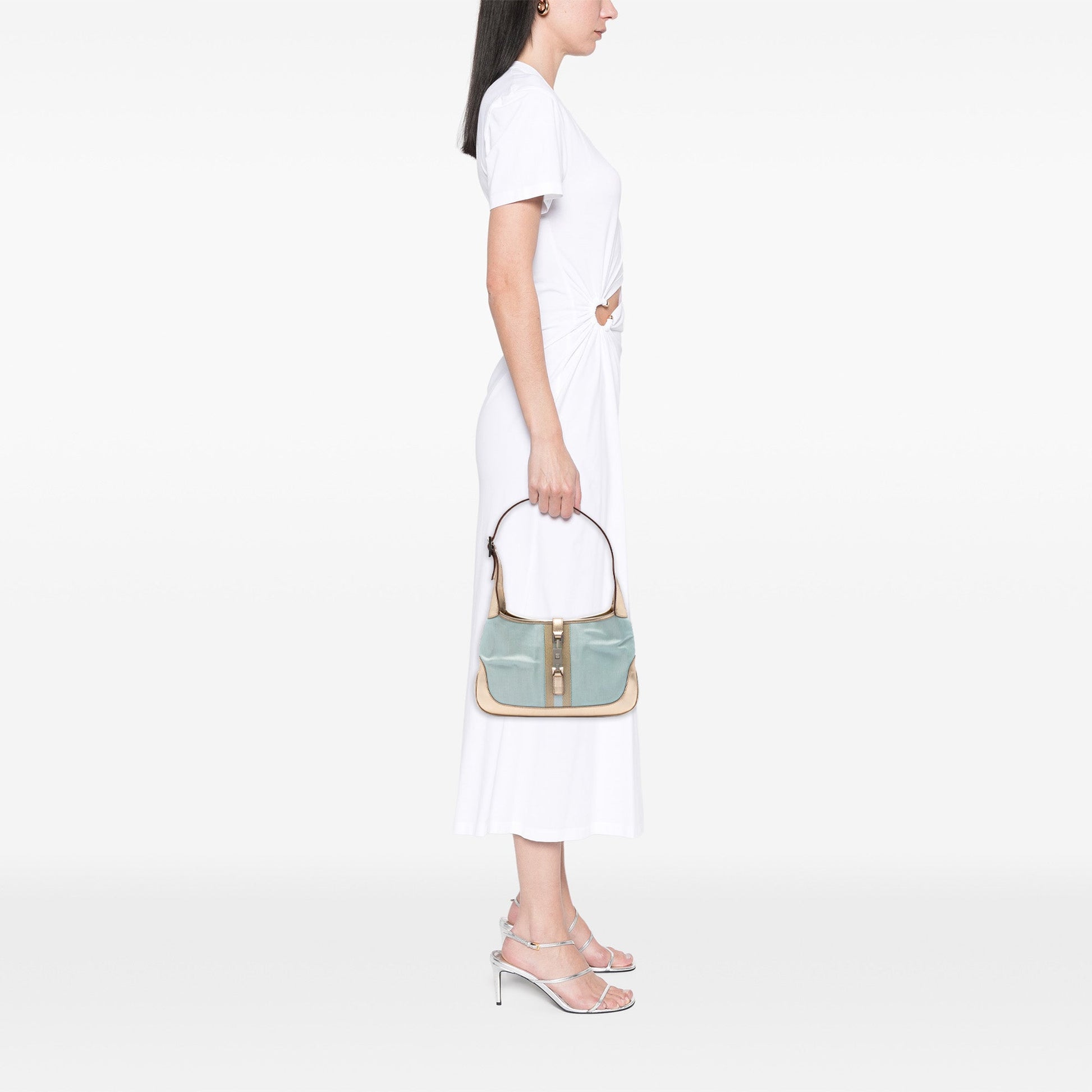 Gucci Canvas Web Jackie Shoulder Bag