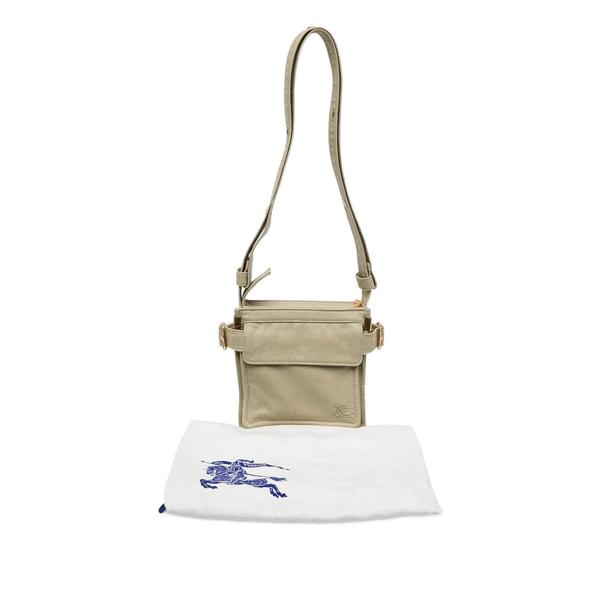 Burberry Mini Nylon Trench Phone Crossbody — Brown